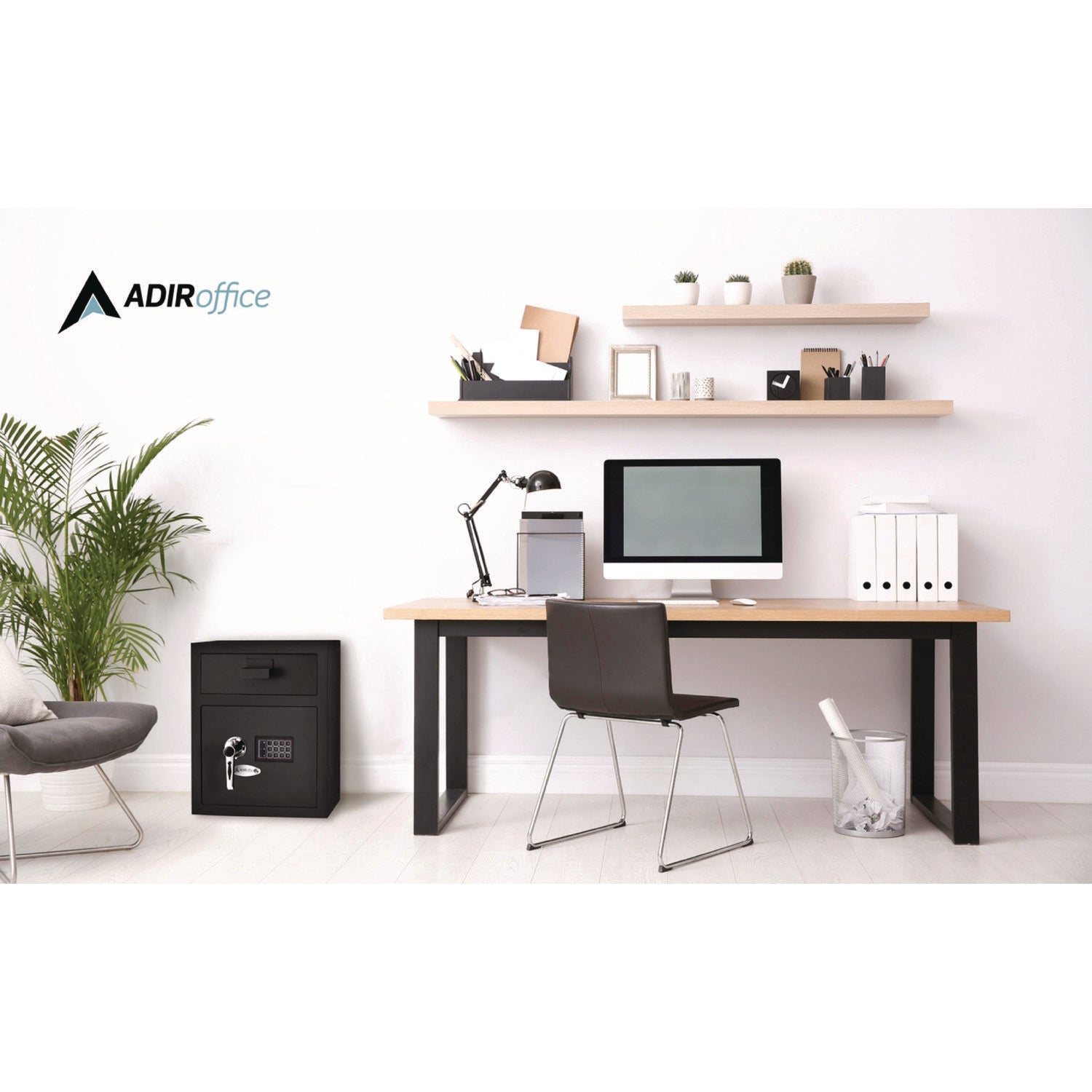 AdirOffice 1.1 Cubic Feet Digital Security Safe Box with Electronic Keypad - 15.3