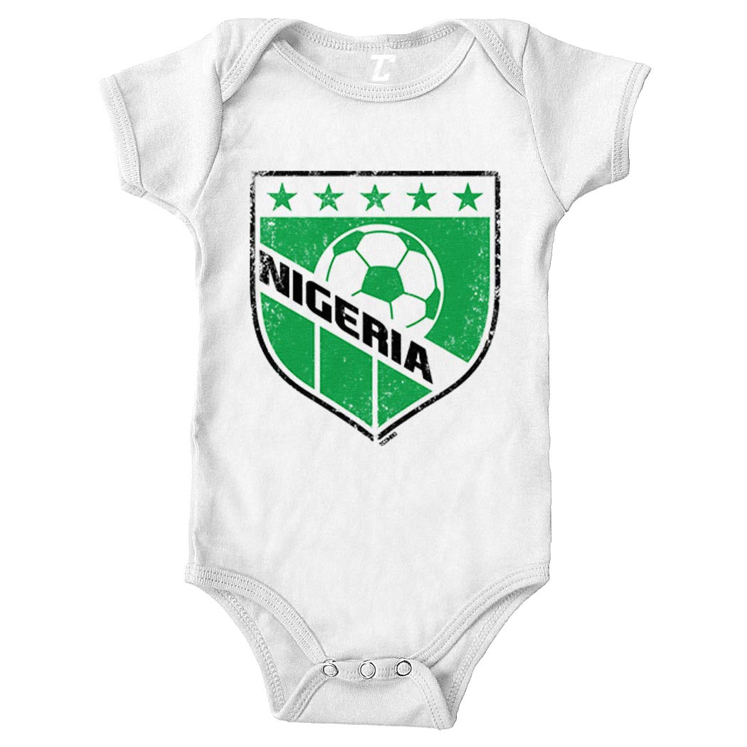 Tcombo Nigeria Soccer Jersey - Vintage Distressed Badge Bodysuit for Men | Authentic African Football Fan Outfit for Games & Streetwear