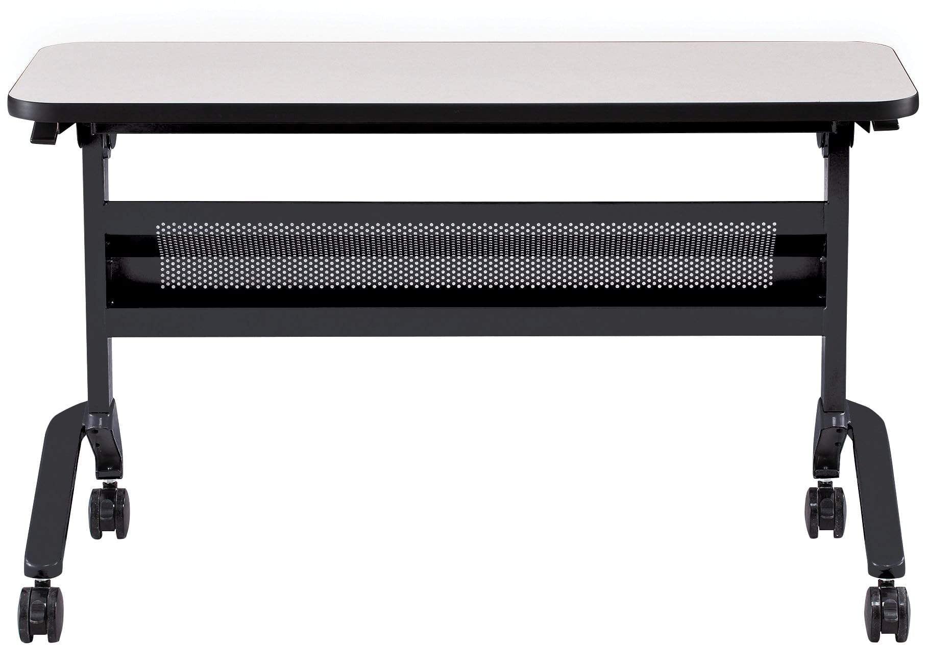 Safco Flip N Go 18 x 48 Inch Rectangular Training Table - Portable Folding Conference Table with Wheels [LF1848T] - Perfect for Classrooms, Meetings & Office Training Sessions