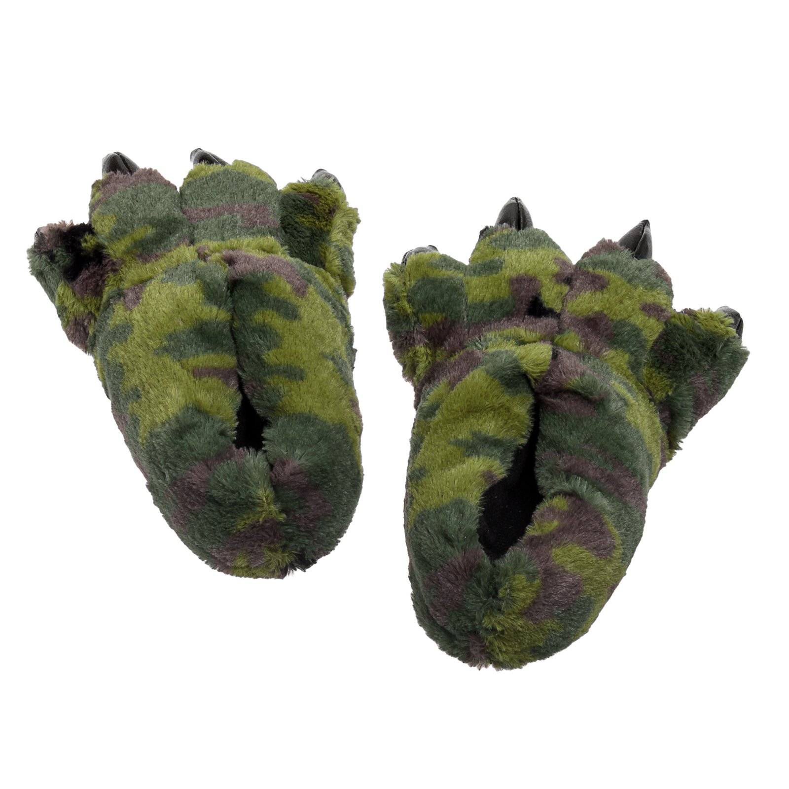 Wishpets Stuffed Dinosaur Slippers - Soft Plush Animal House Shoes for Kids & Adults, Comfortable Indoor/Outdoor Wear, Perfect Gift for Birthday & Christmas (Green, Large Size)