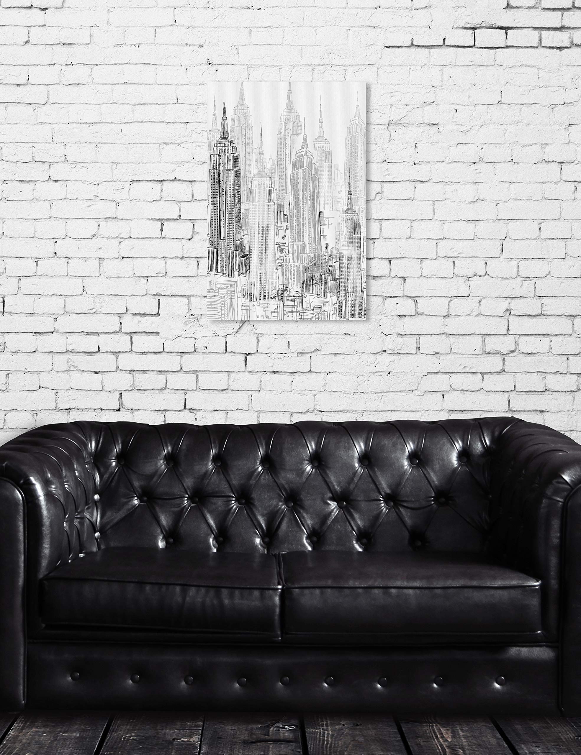 City Skyline Wall Art Canvas Prints - Modern Urban Buildings & Skylines Decor for Living Room, Office & Home