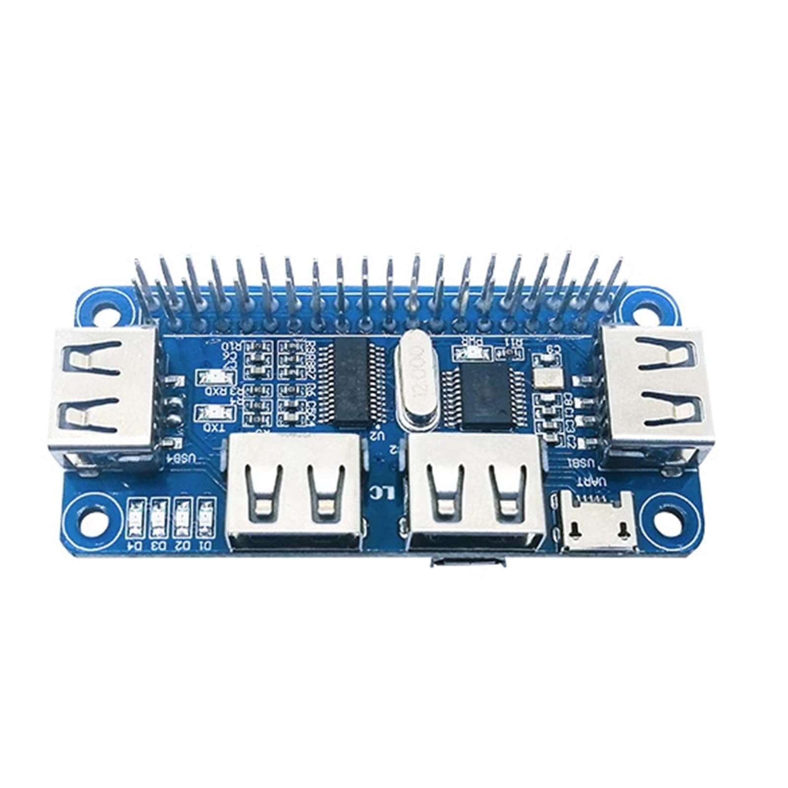 Raspberry Pi USB Hub 4-Port 3.0 with UART Chip - Perfect for DIY Projects & IoT Devices
