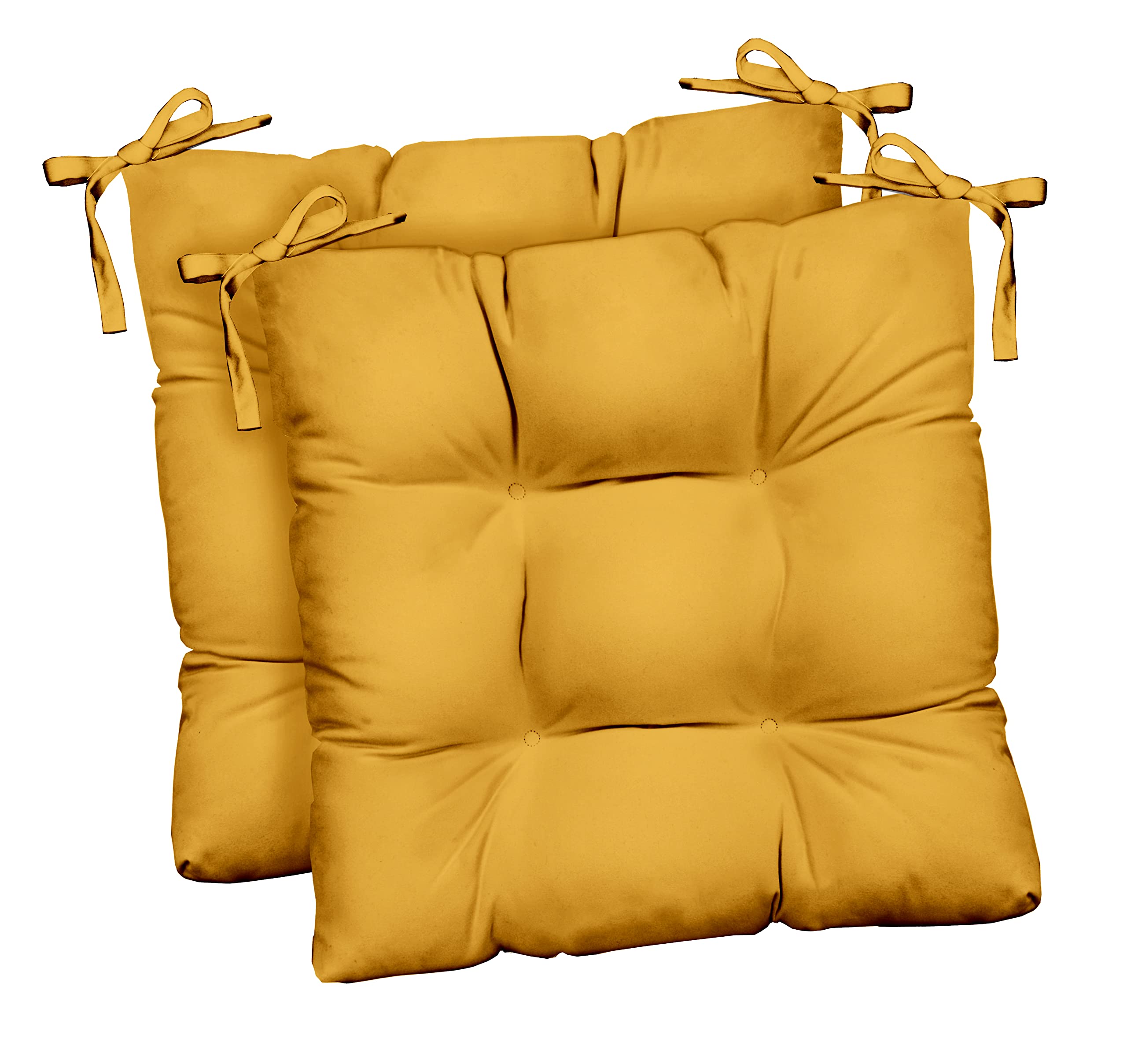 Premium Tufted Dining Chair Cushions Set of 2 - 20x20 Inch Waterproof Indoor/Outdoor Seat Cushions for Patio, Dining Room, Resort Spa - Classic Color Options - Home Decor by RSH Décor