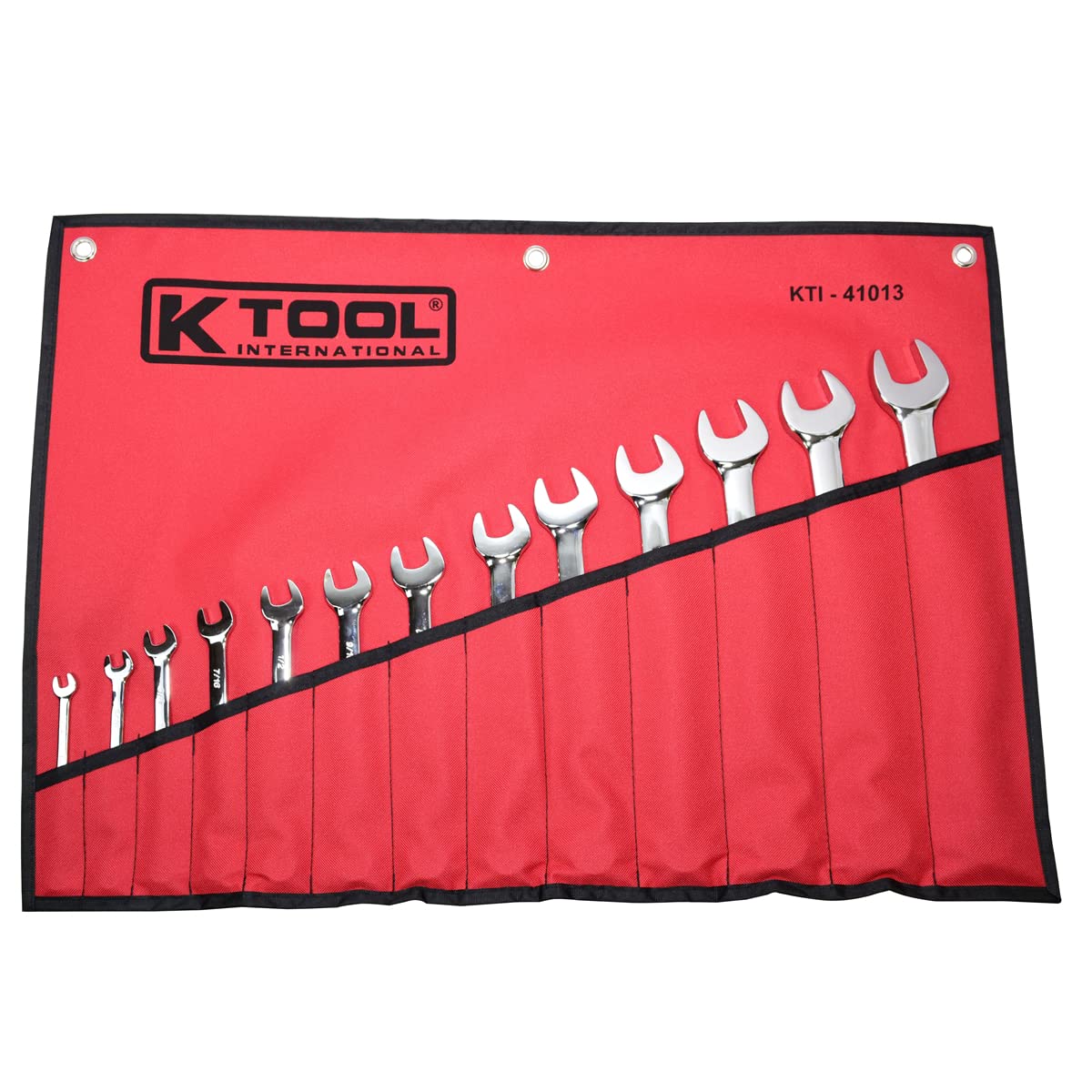 K Tool International 13-Piece SAE Combination Wrench Set - Professional Grade Tools for Automotive Repair & Home Improvement Projects