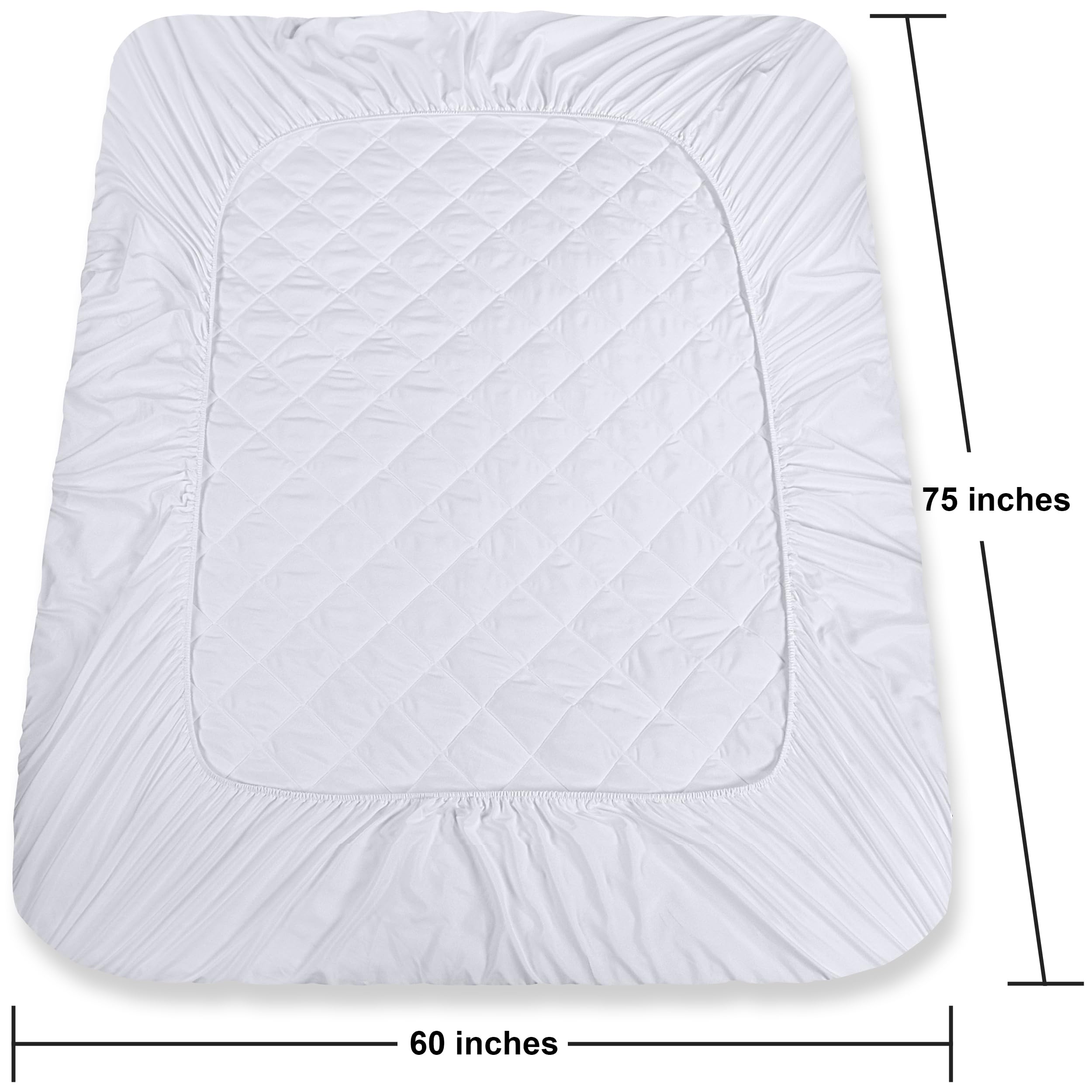Utopia Bedding Quilted Fitted Mattress Pad - Short Queen Size, 16