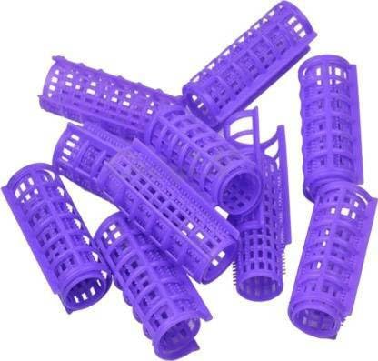 10pcs Purple Plastic Hair Rollers for Curling - Soft Heatless Hair Curlers Set for Women, Perfect for Home Styling & Salon Use