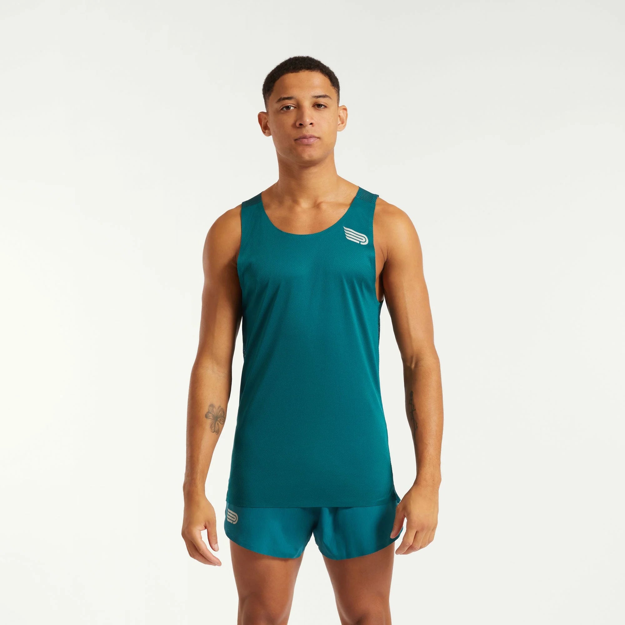 Pressio Men's Running Singlet - Lightweight Performance Top for Marathon & Training - SPR/SLV - Ideal for Runners, Jogging & Gym Workouts