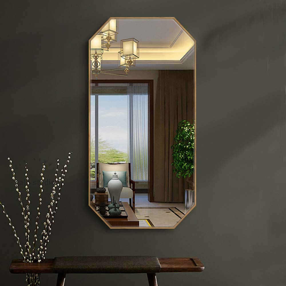 Modern Minimalist Framed Vanity Mirror - HD Explosion-Proof, Scratch-Resistant Wall Mounted Bathroom Mirror for Home & Hotel (Perfect for Makeup, Grooming & Home Decor)