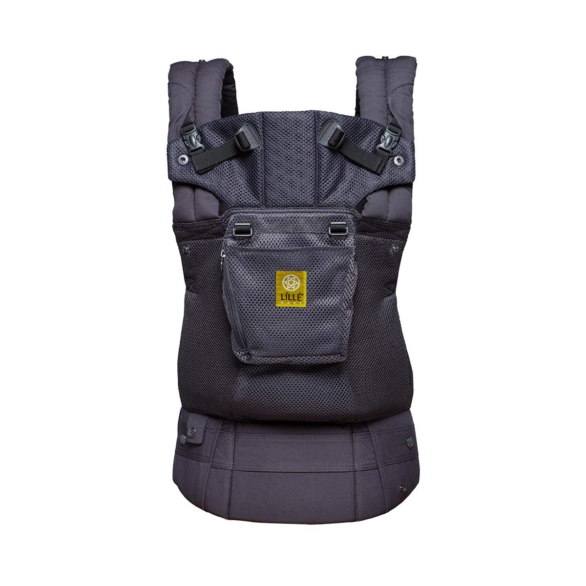 LÍLLÉbaby Complete Airflow Ergonomic 6-in-1 Baby Carrier for Newborn to Toddler (7-45 lbs) - 360° Adjustable with Lumbar Support - Inward & Outward Facing - Breathable Charcoal Gray - Perfect for Hiking, Shopping & Everyday Use