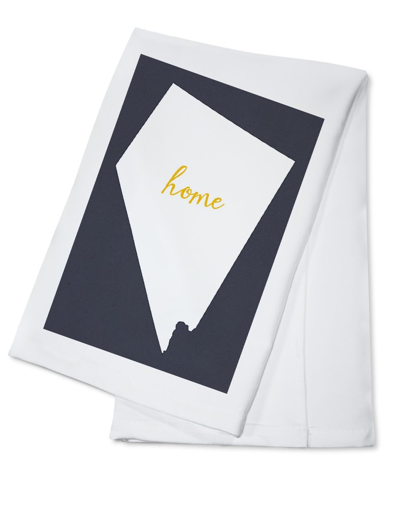 Nevada Home State Cotton Tea Towel - White on Gray Decorative Hand Towel | 100% Cotton Kitchen Towel for Drying Dishes, Decor & Gift Giving
