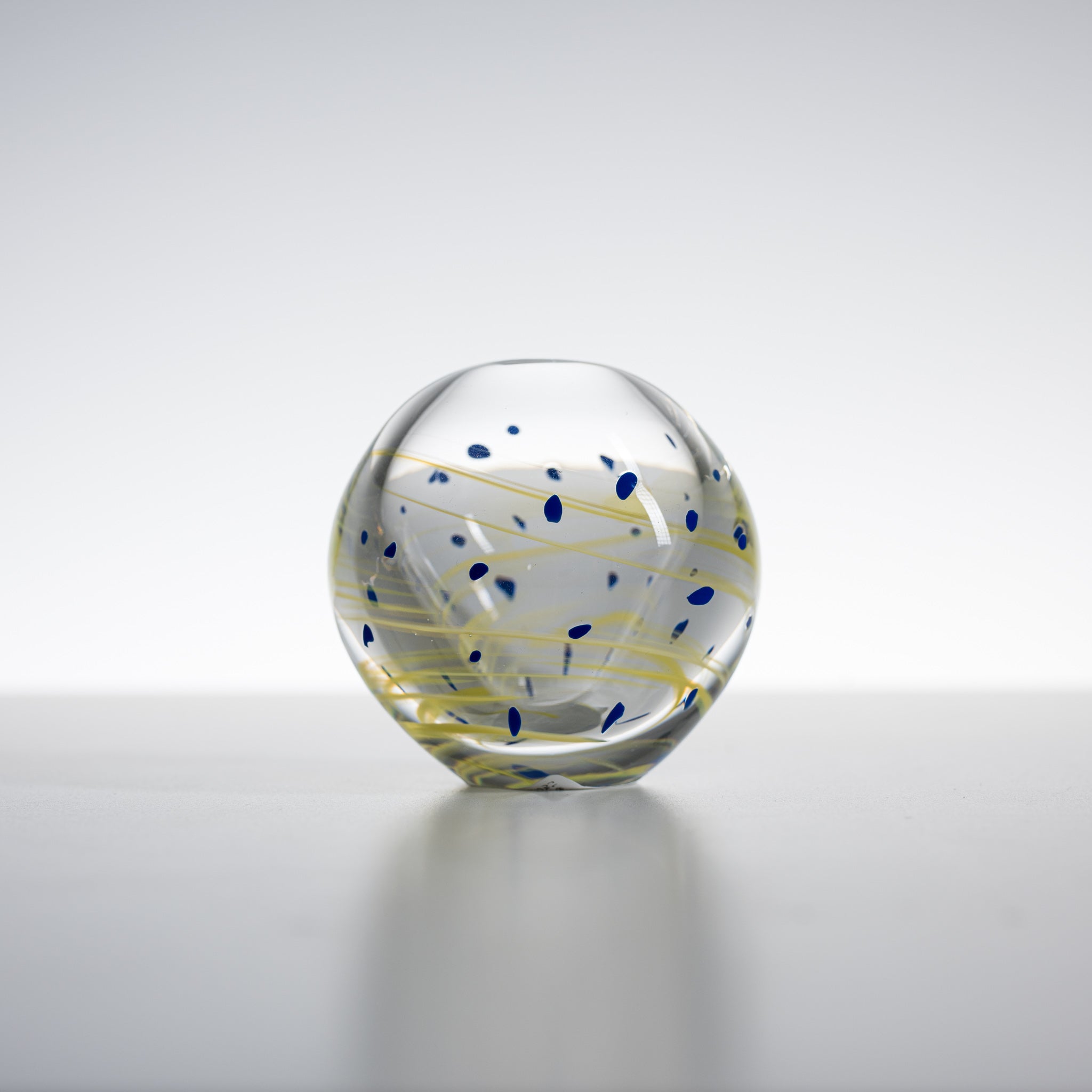 Starry Night Glass Bud Vase - Small Palm-Sized Floral Vase for Home Decor, Wedding Centerpieces & Tabletop Arrangements