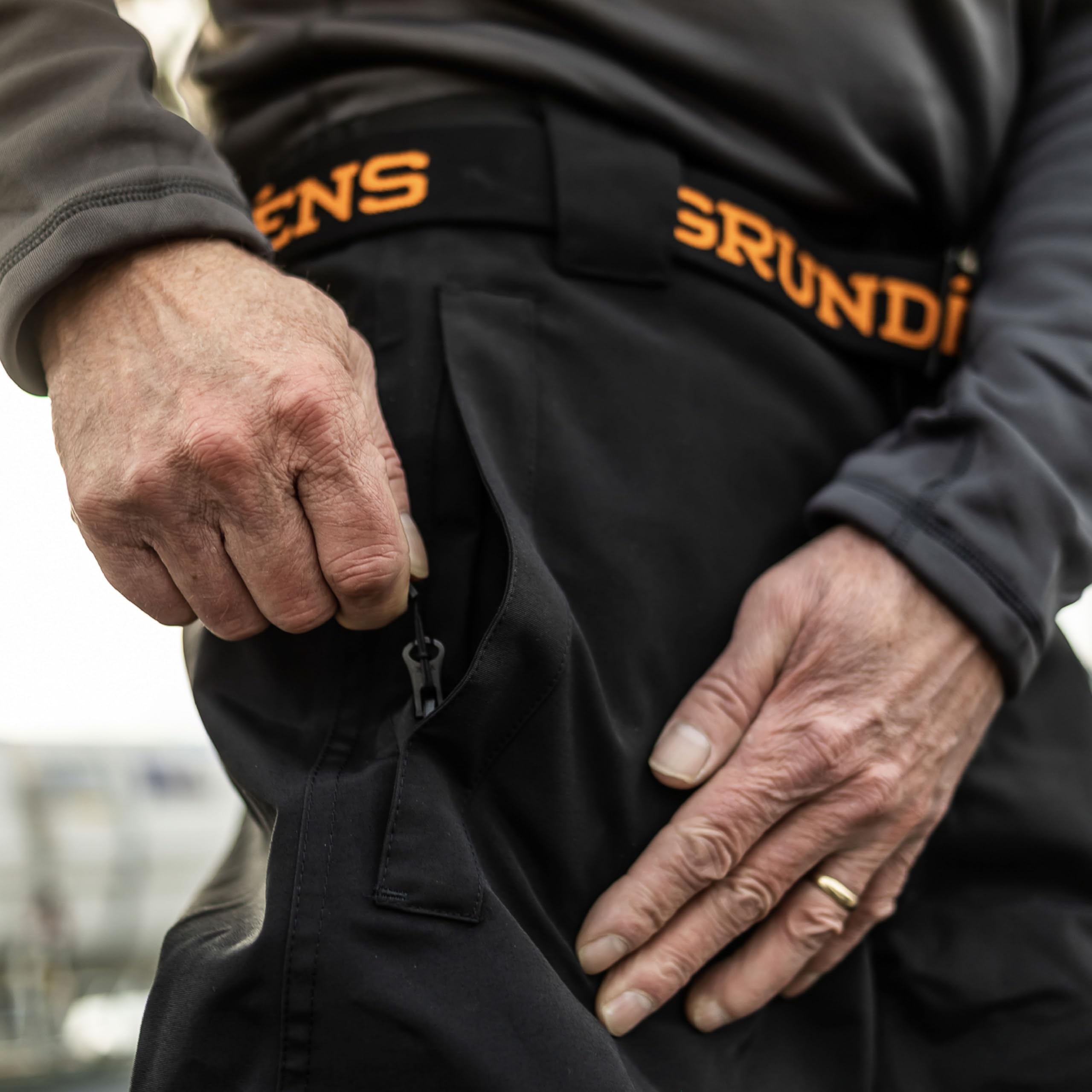 Grunden Men's Cargo Work Pants - Durable Waterproof Fishing & Outdoor Pants for Hiking, Hunting, and Construction Work