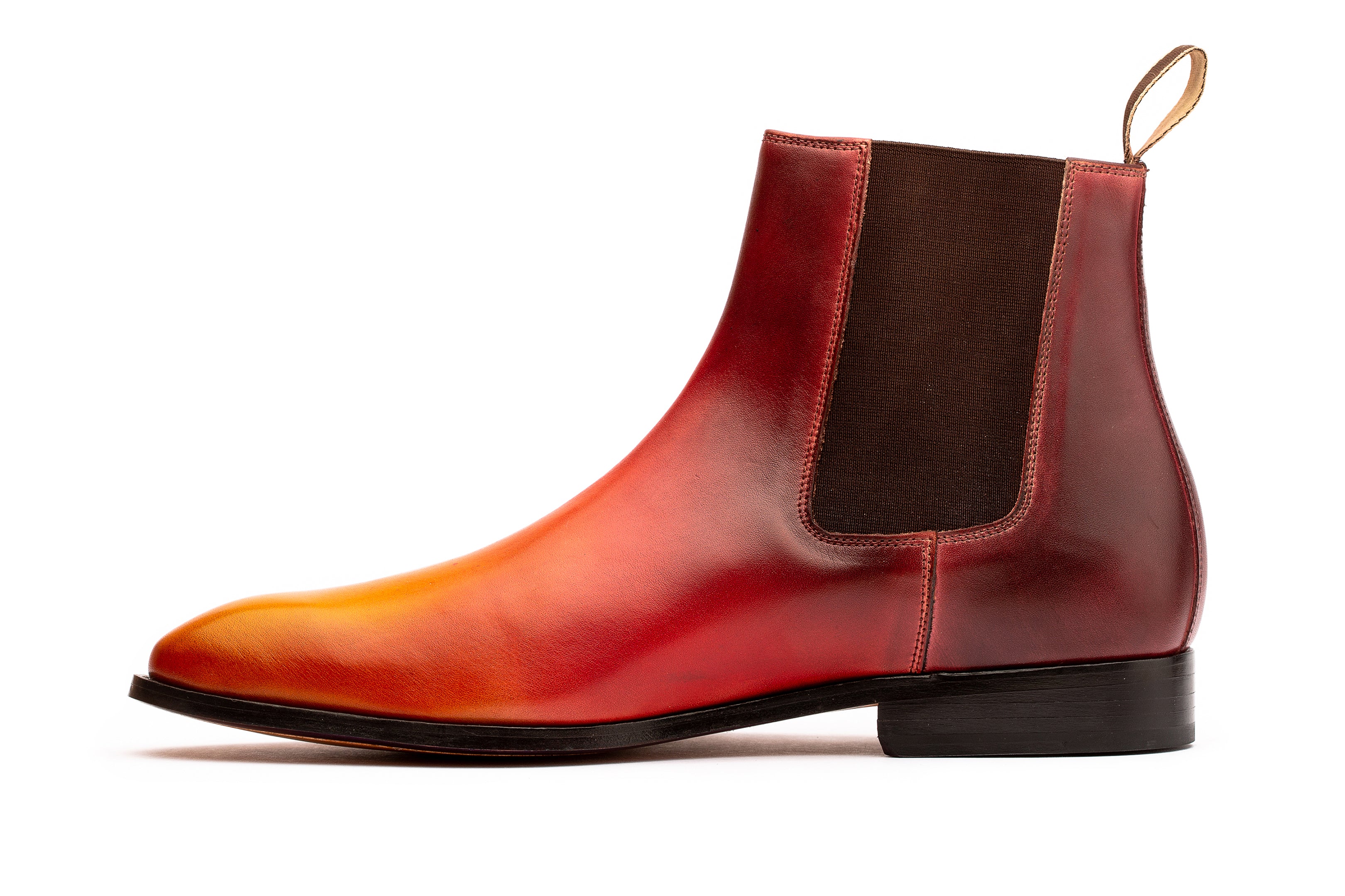 Premium Chelsea Boots for Men - Fire Patina Leather Ankle Boots | Stylish & Comfortable for Casual, Office & Outdoor Wear