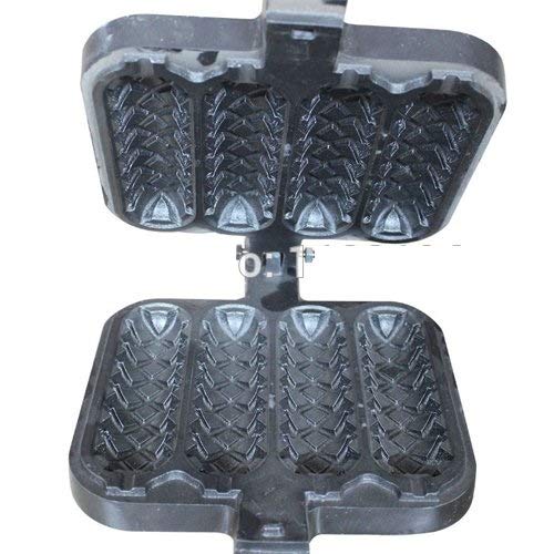 4-Piece Commercial Non-Stick LPG Gas Waffle Maker for Lolly & Dog Treats with Stainless Steel Stand - Perfect for Bakeries, Cafes, and Pet Treat Businesses