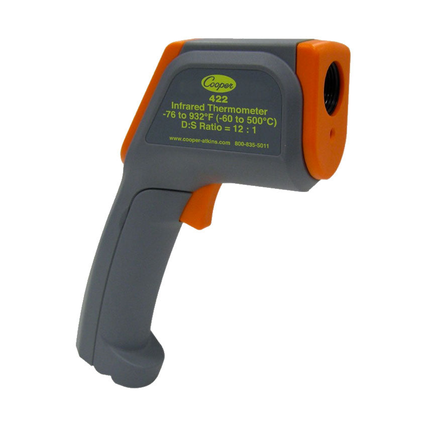Cooper Atkins 42208 Infrared Thermometer Gun with 8-Point Laser - Non-Contact Temperature Measurement for Cooking, HVAC, Automotive & Industrial Use