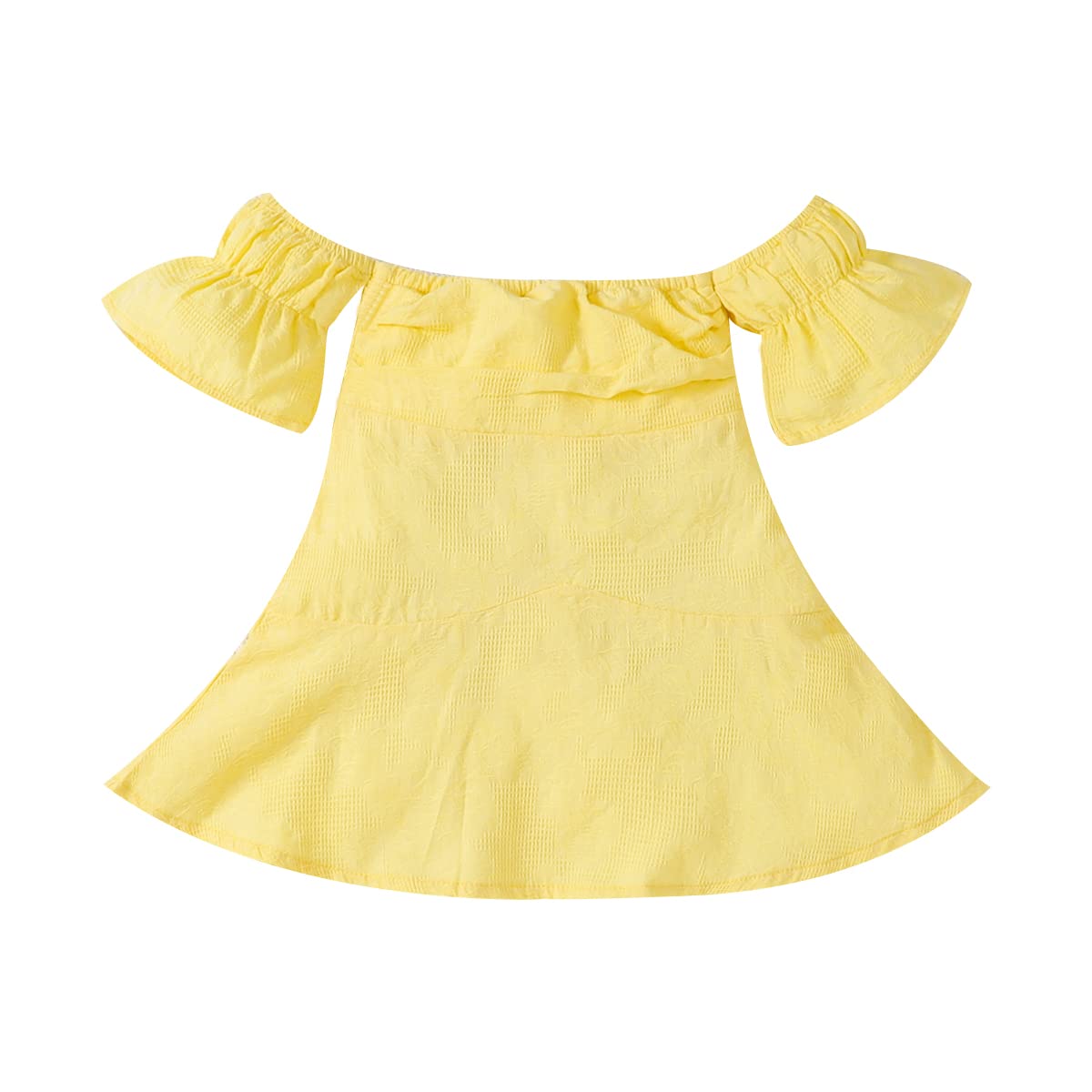Tiacham Toddler Baby Girl Summer Dress - Off Shoulder Princess Sundress for Kids | Perfect for Beach, Party & Outdoor Play
