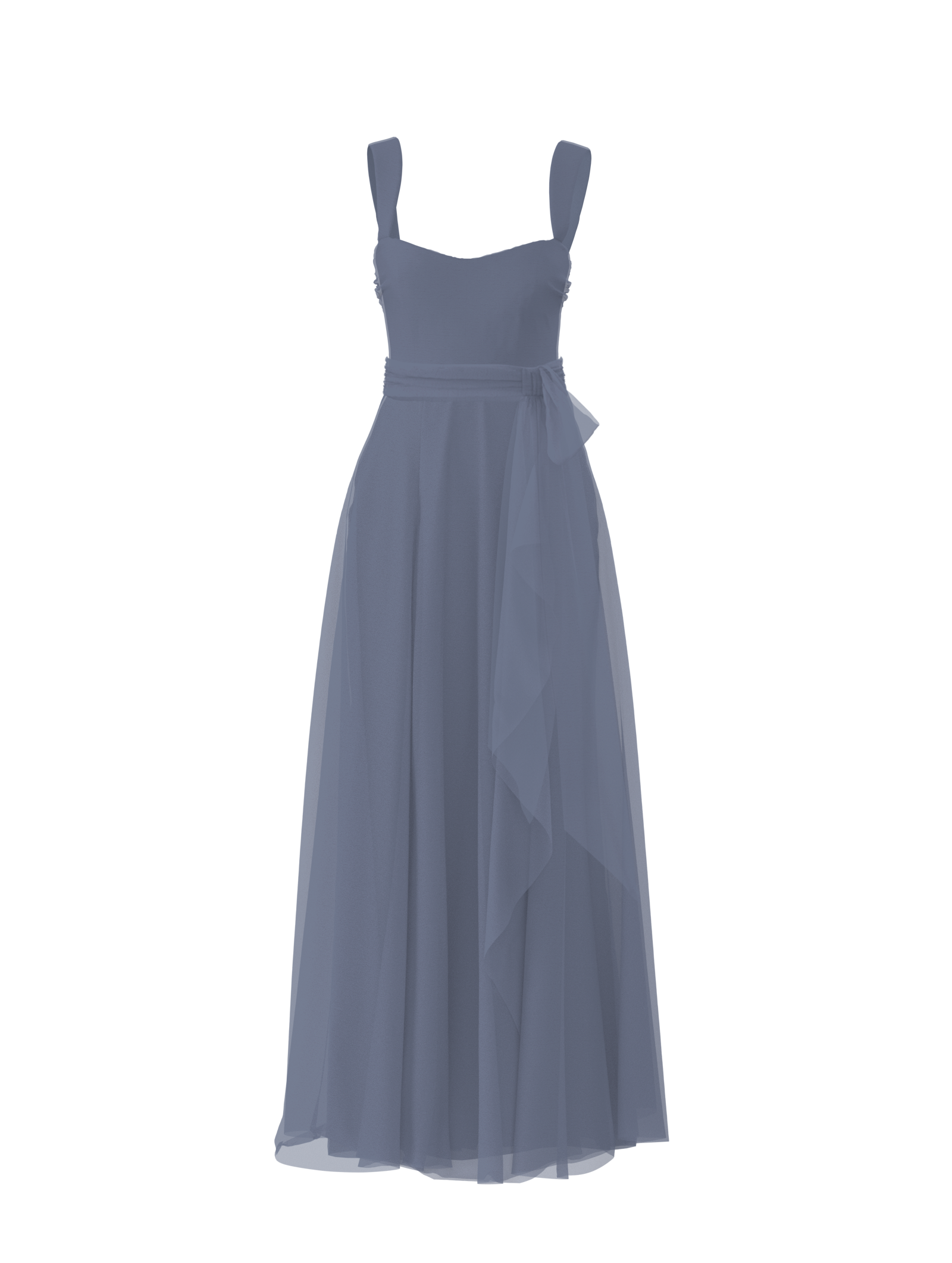 Alexis Bodice & Jaycie Skirt with Sash Belt in Slate - Perfect for Prom, Bridesmaid Dresses & Formal Occasions