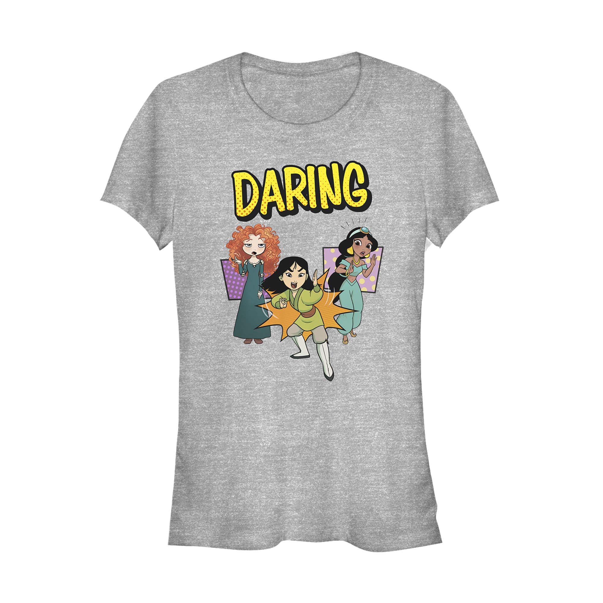 Disney Princess Pop Art T-Shirt for Girls - Cinderella, Belle & Ariel Graphic Tee - Fun Casual Wear for School, Parties & Everyday Outfits