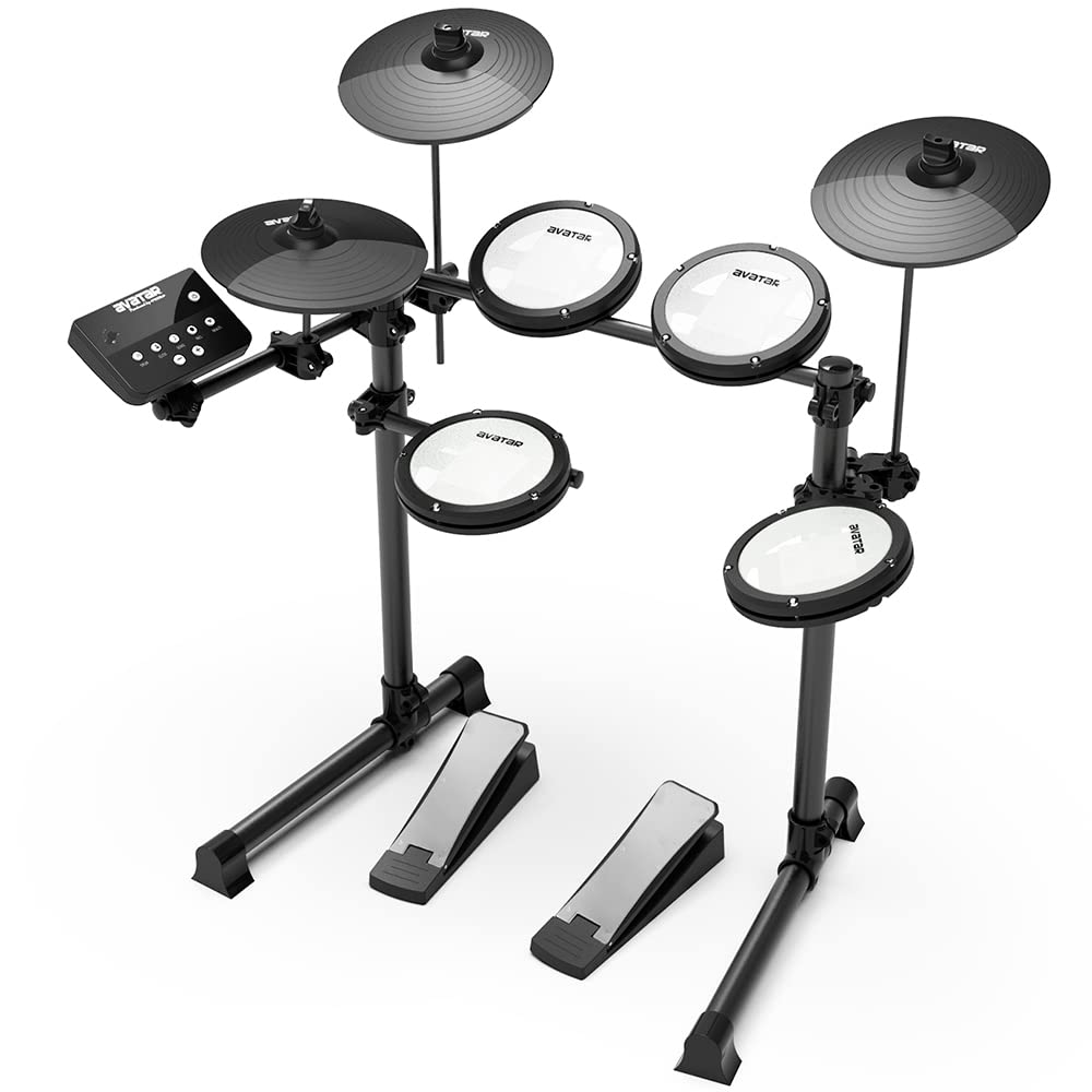 Junior Electric Drum Set - Compact Mesh Electronic Drum Kit with 251 Sounds, USB-MIDI & Drum Sticks - Perfect Christmas Gift for Beginners | Home Practice, Music Learning & Studio Recording