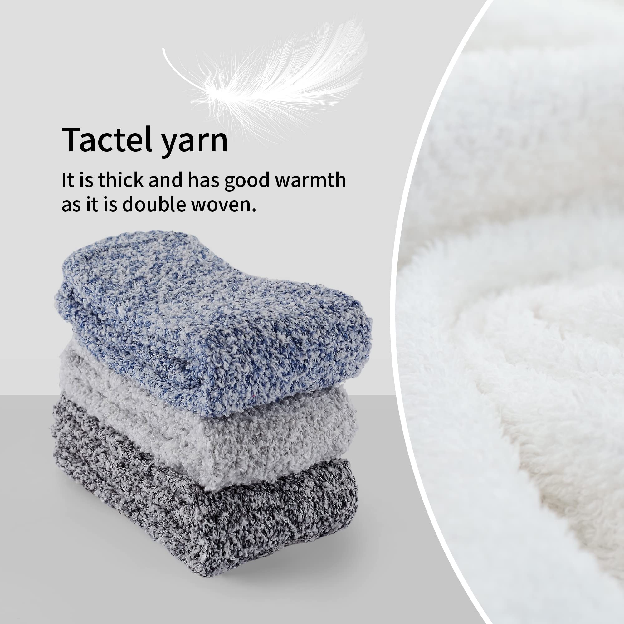 MONFOOT Women's & Men's 2-3 Pack Ultra Soft Fuzzy Warm Slipper Socks - Cozy Indoor & Outdoor Winter House Socks for Home, Office & Travel
