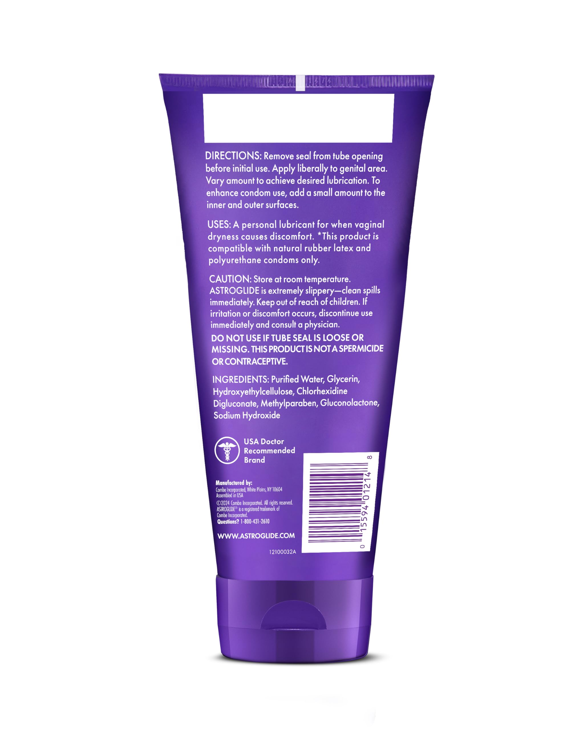 Astroglide Water-Based Personal Lubricant Gel (7oz) - Ultra Gentle, Long-Lasting Sex Lube for Men, Women & Couples - No Drip Formula for Vaginal & Anal Sex - Safe with Sex Toys - Perfect for Sensitive Skin & Intimate Moments