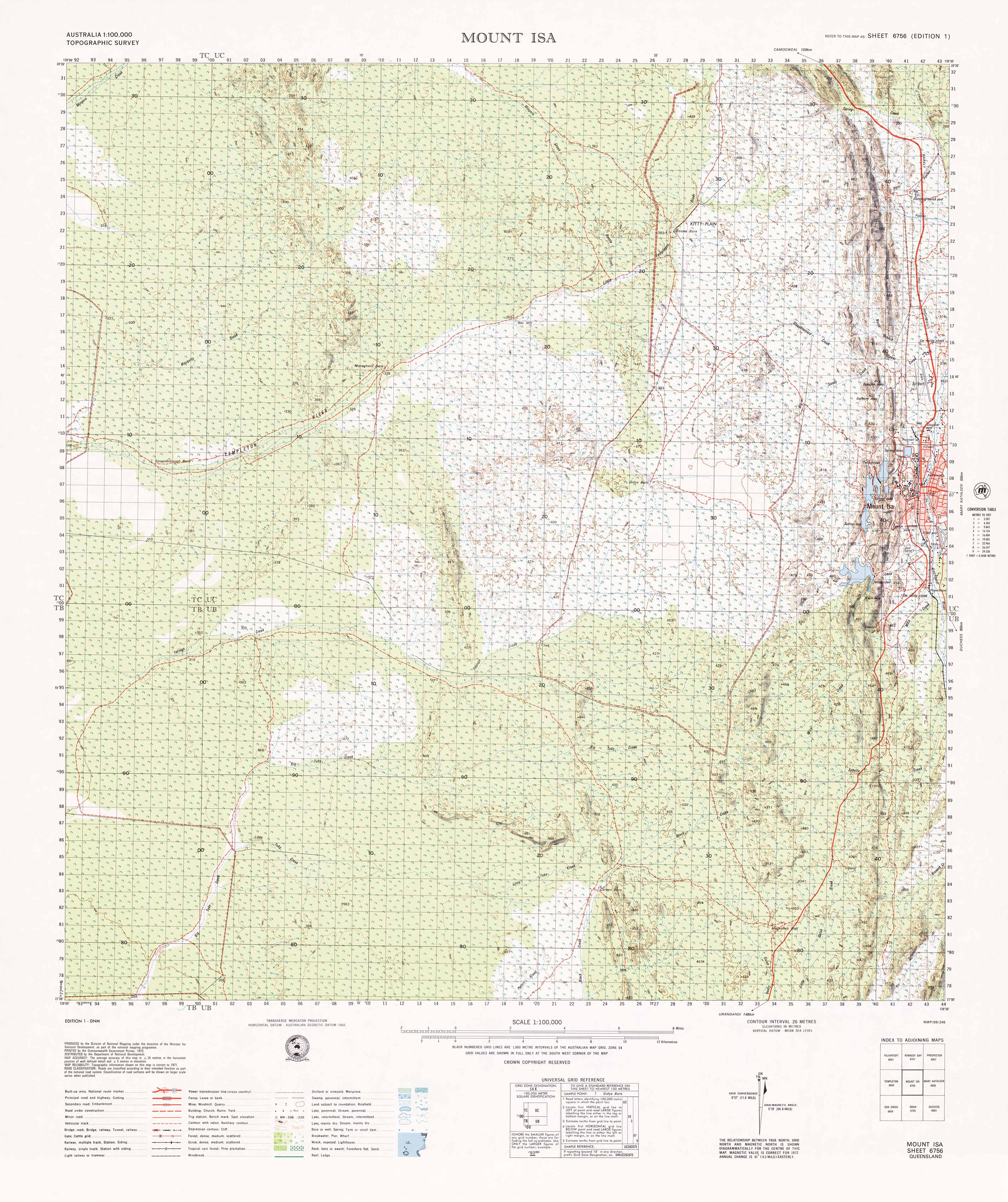 6756 Mount Isa 1:100k Topographic Map - Detailed Australia Outback Hiking & Adventure Navigation - Perfect for Camping, 4WD Trips & Geological Exploration