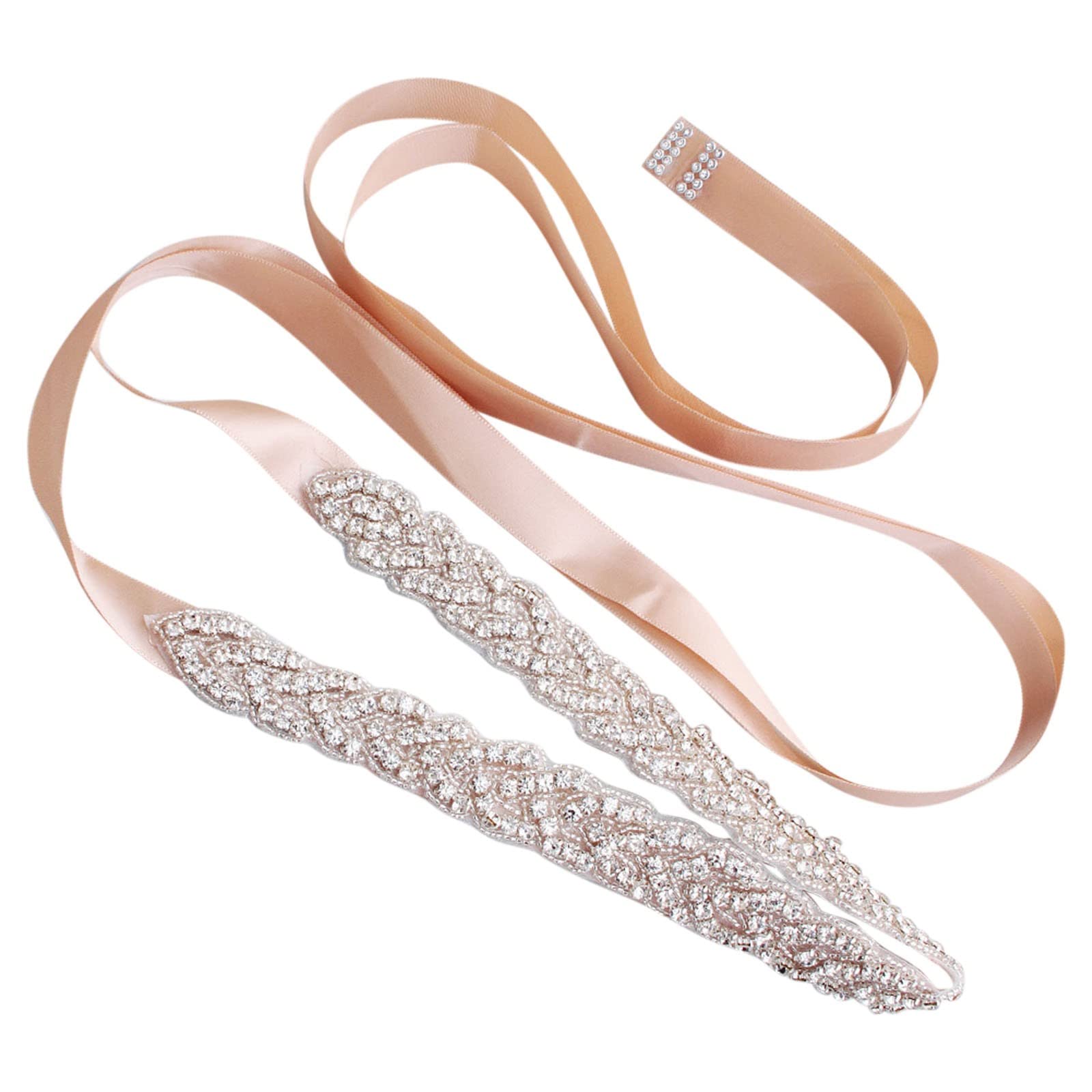 Crystal Rhinestone Wedding Belt for Women & Men - Elegant Bridal & Bridesmaid Dress Sash - Leather Dress Belt for Formal Occasions & Special Events