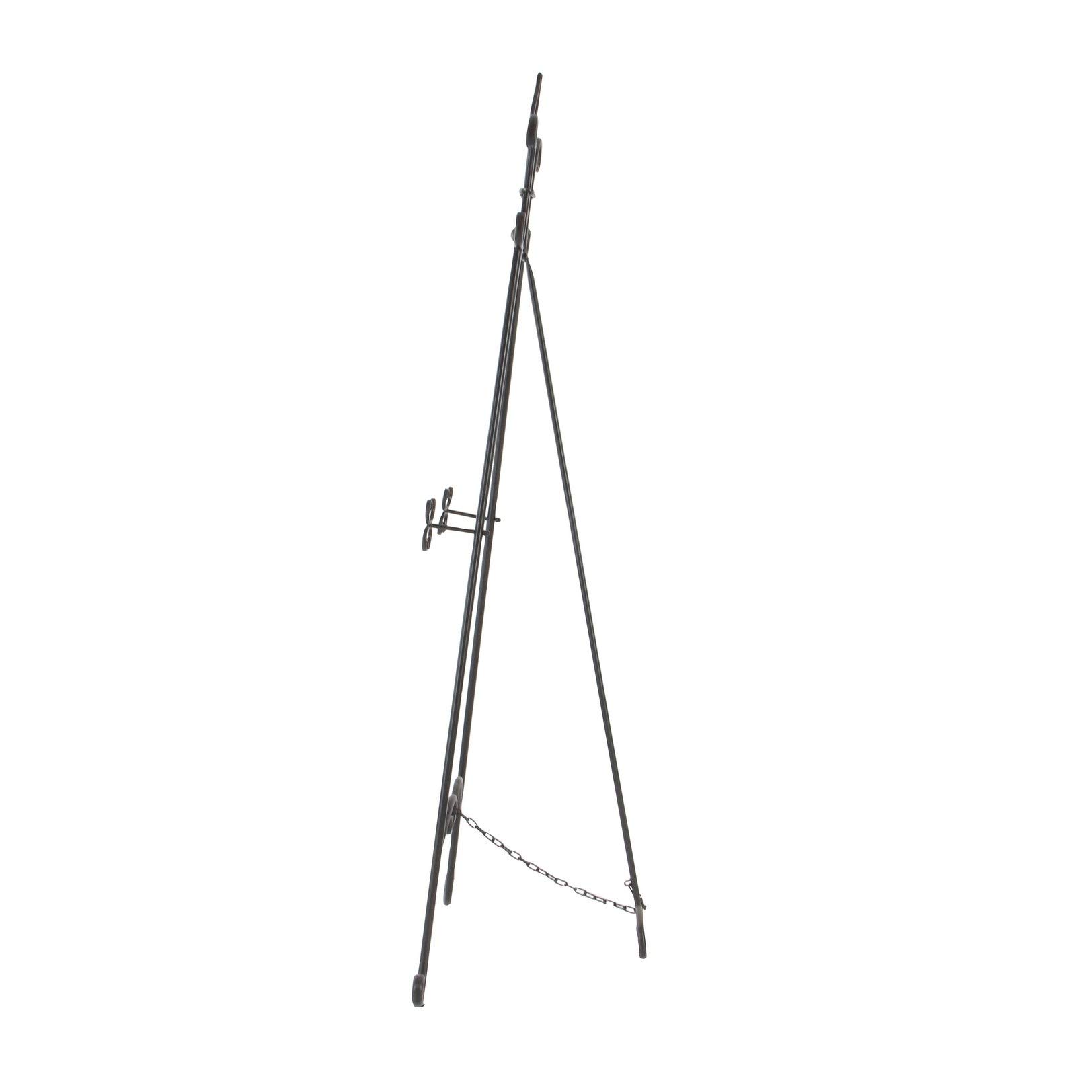 66 Inch Black Iron Easel - Elegant Metal Tripod Stand for Canvas, Artwork & Picture Frames - Heavy Duty Display Holder for Paintings, Drawings & Photos - Perfect for Studios, Galleries & Home Decor (66in)