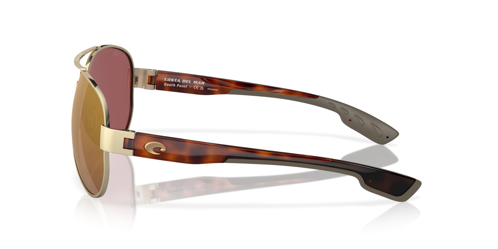Costa Del Mar Men's South Point Aviator Sunglasses - Polarized UV Protection for Outdoor Sports & Driving | Fishing, Hiking, Beach & Travel Accessories