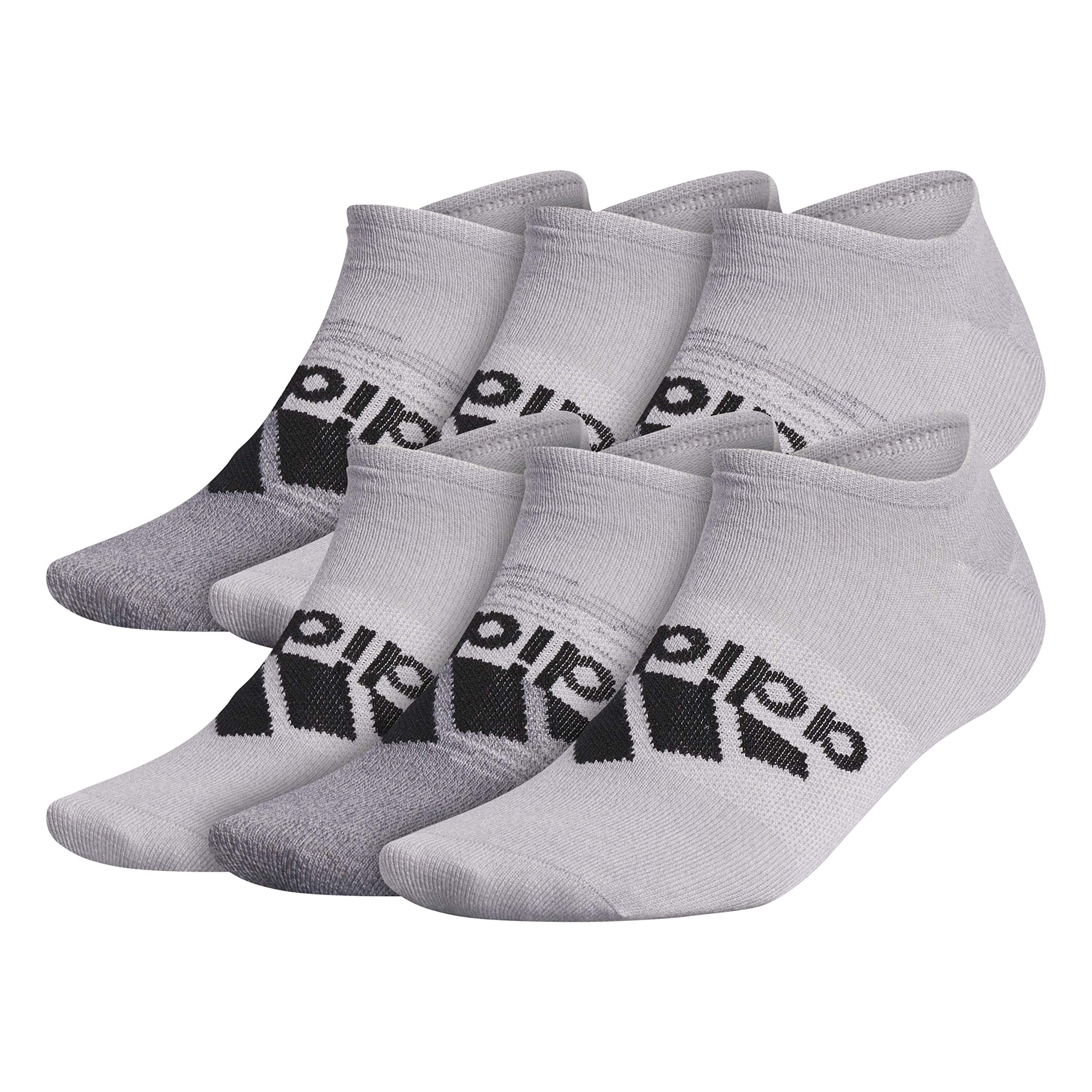 Adidas Men's Superlite No Show Socks 6-Pack - Breathable Athletic Socks for Running, Gym & Everyday Comfort