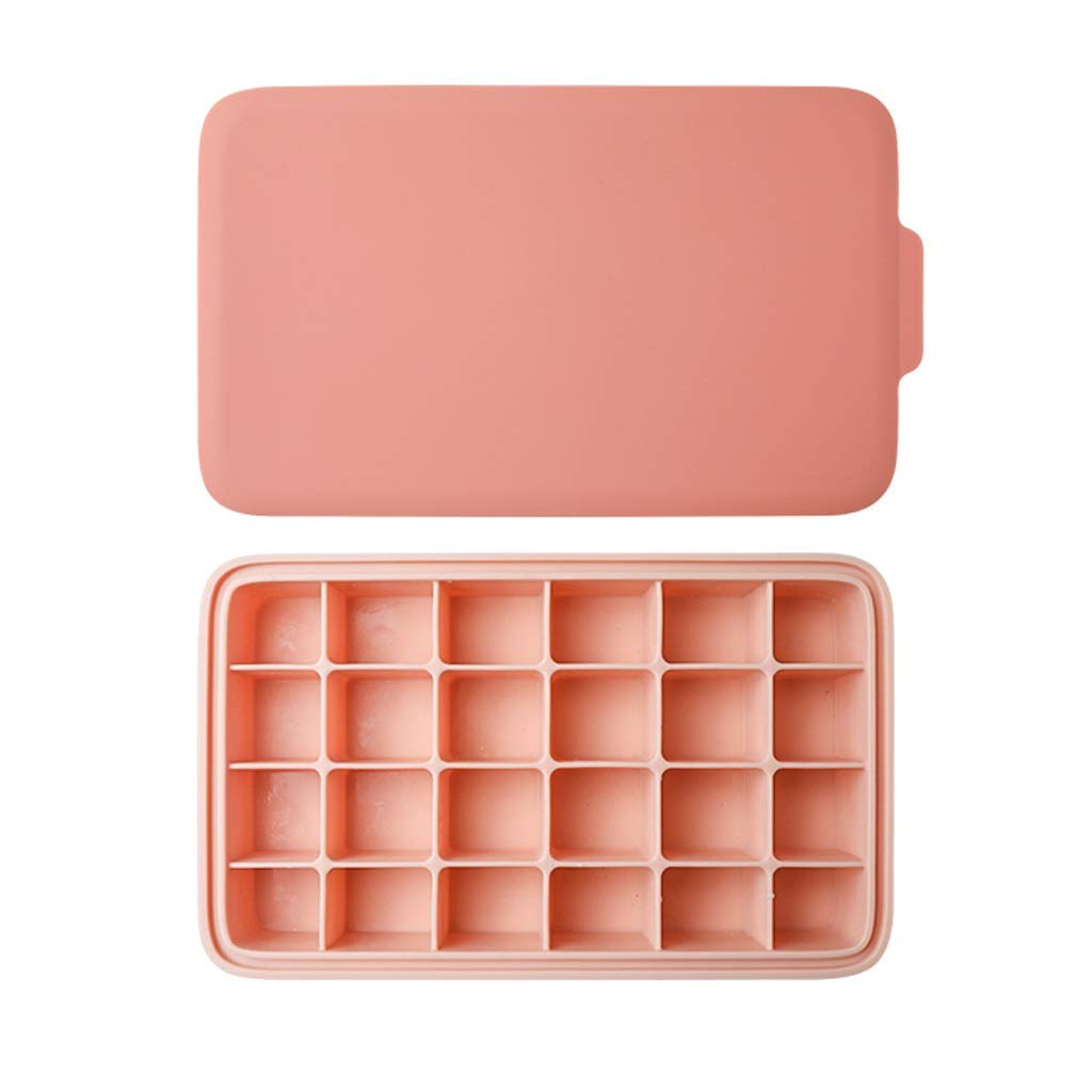 WENMENG2021 Silicone Ice Cube Trays with Lids - 4 Pack Reusable Ice Cube Molds with Airtight Locking Lids, BPA-Free Ice Cube Storage Container Set for Keeping Drinks Chilled - Perfect for Cocktails, Iced Coffee, Smoothies and Party Drinks (Color: A)