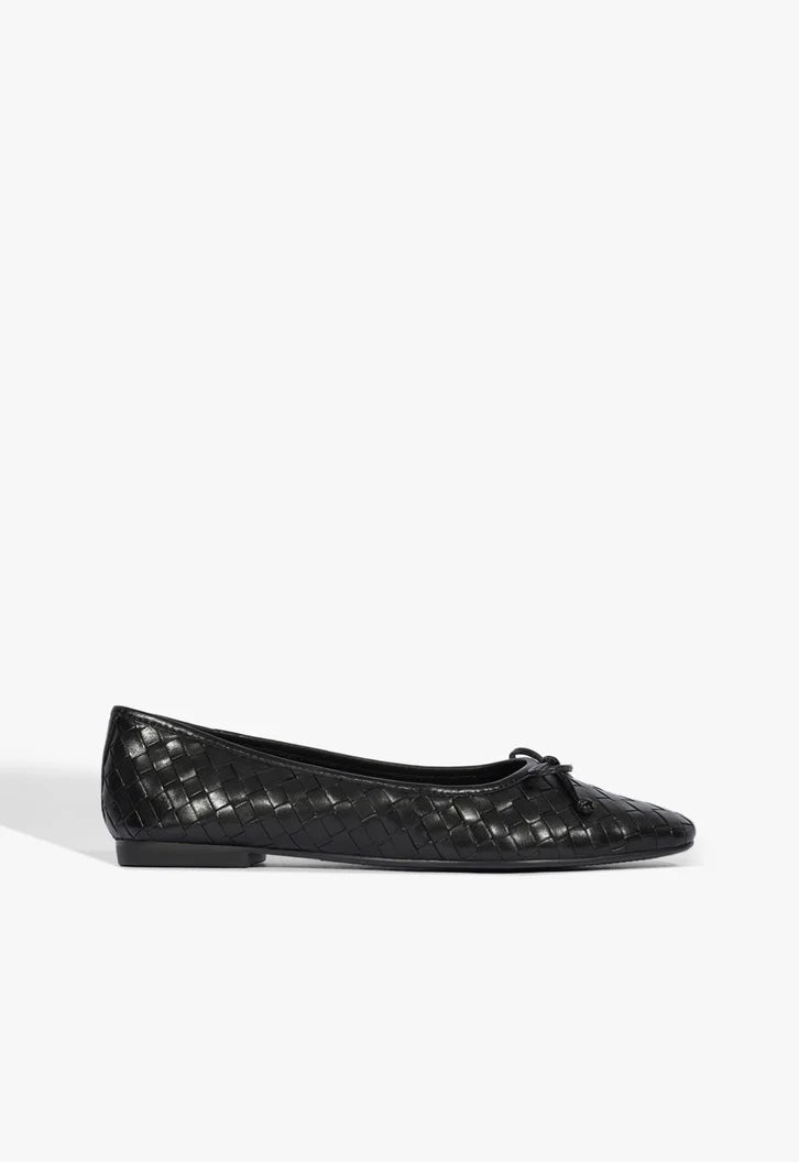 Arissa Women's Black Leather Ballet Flats - Comfortable & Stylish Slip-On Shoes for Work, Travel & Everyday Wear