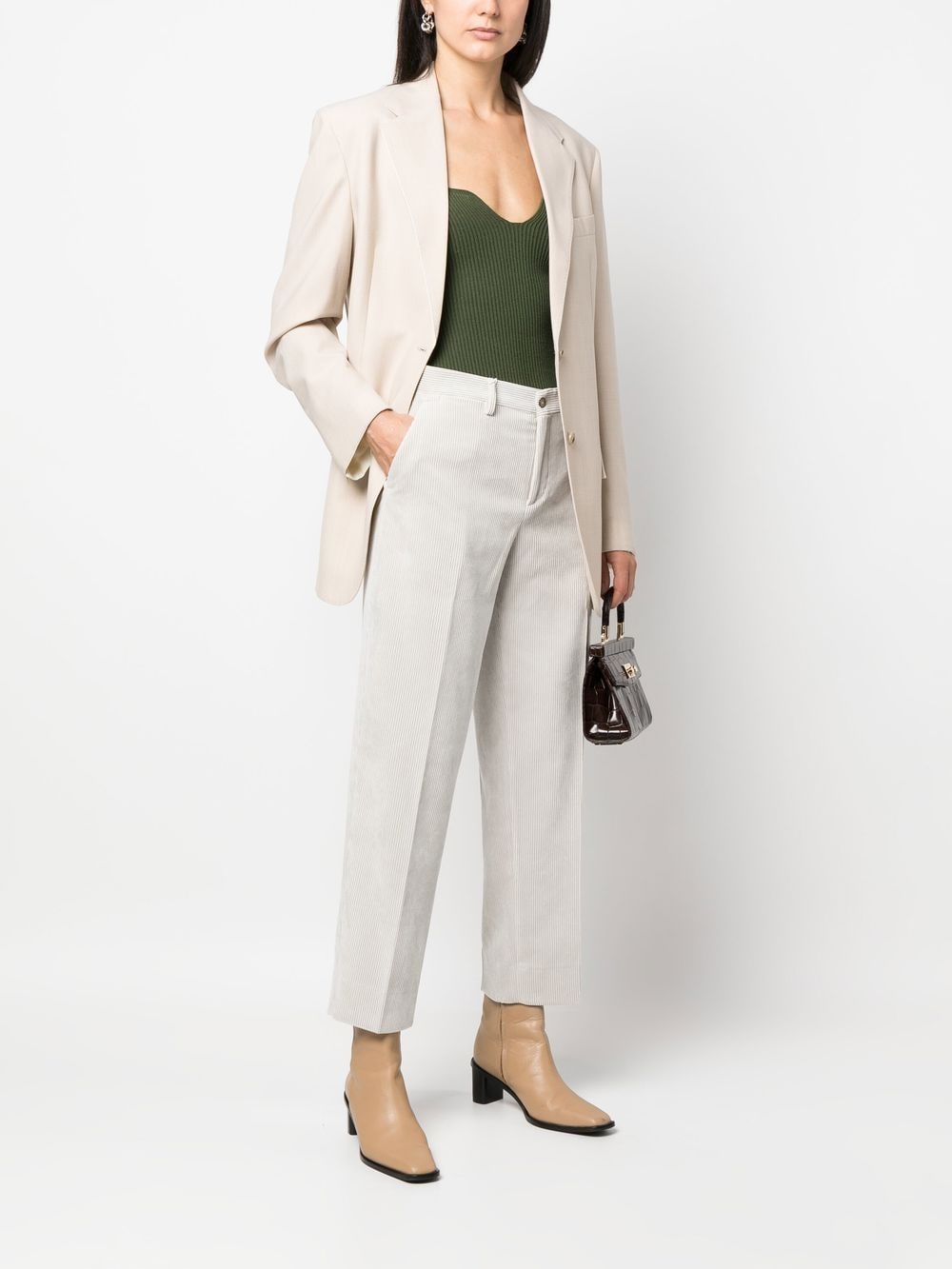 Briglia Women's Beige Trousers - Comfortable Stretch Pants for Work, Office & Casual Wear