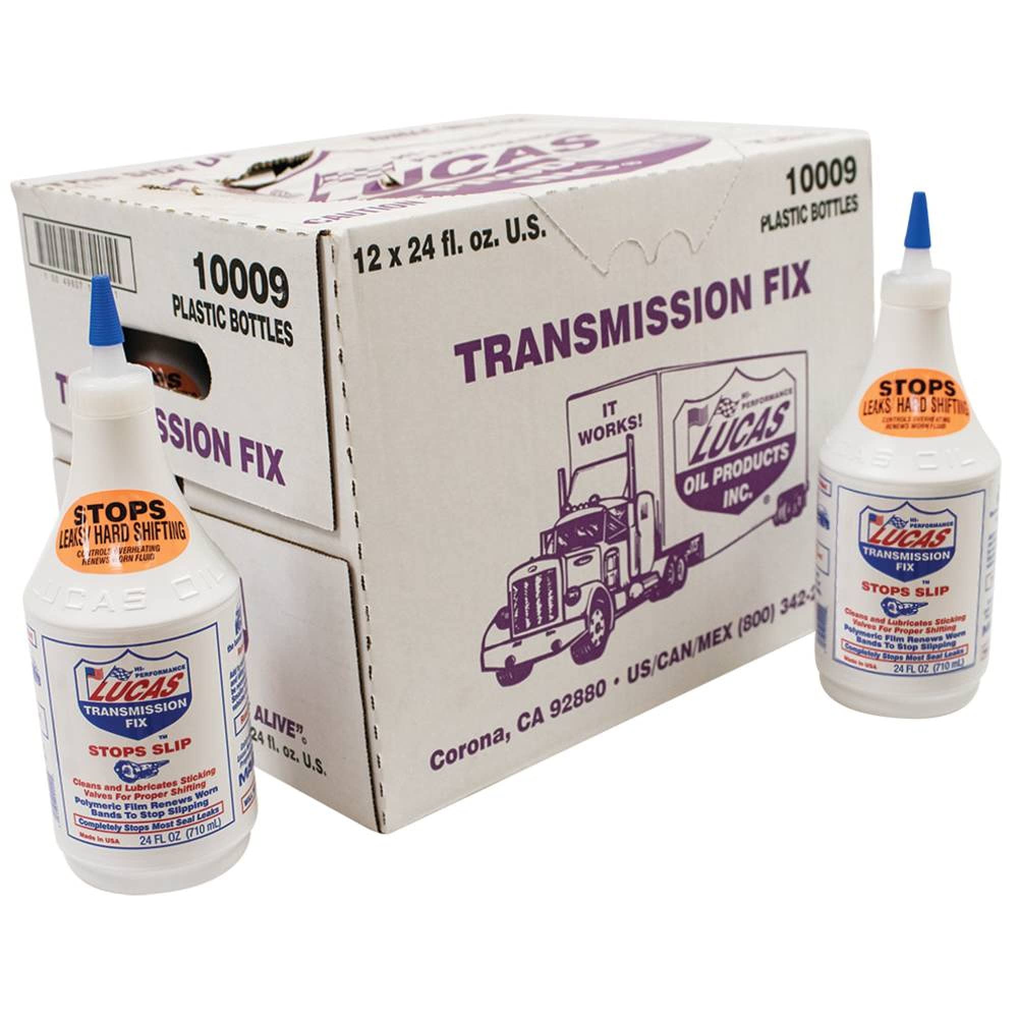 Stens New Transmission Fix 051-623 - 12 Bottles (24 oz Each) Lucas Oil 10009 - Black - Improve Gear Shifting & Extend Transmission Life for Cars, Trucks & SUVs