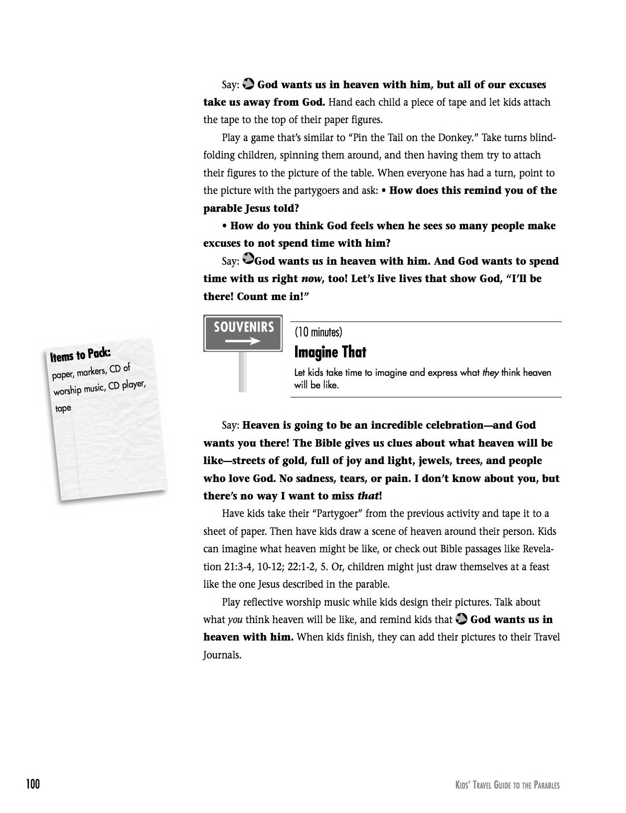 Kids' Travel Guide to the Parables - Christian Children's Bible Story Book for Sunday School & Family Devotions