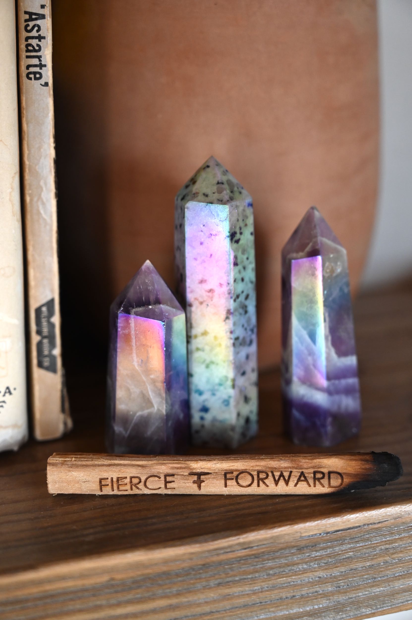Kiwi Jasper Crystal Tower - Aura Cleansing & Energy Healing Stone for Home, Office & Meditation | Natural Spiritual Decor & Gift