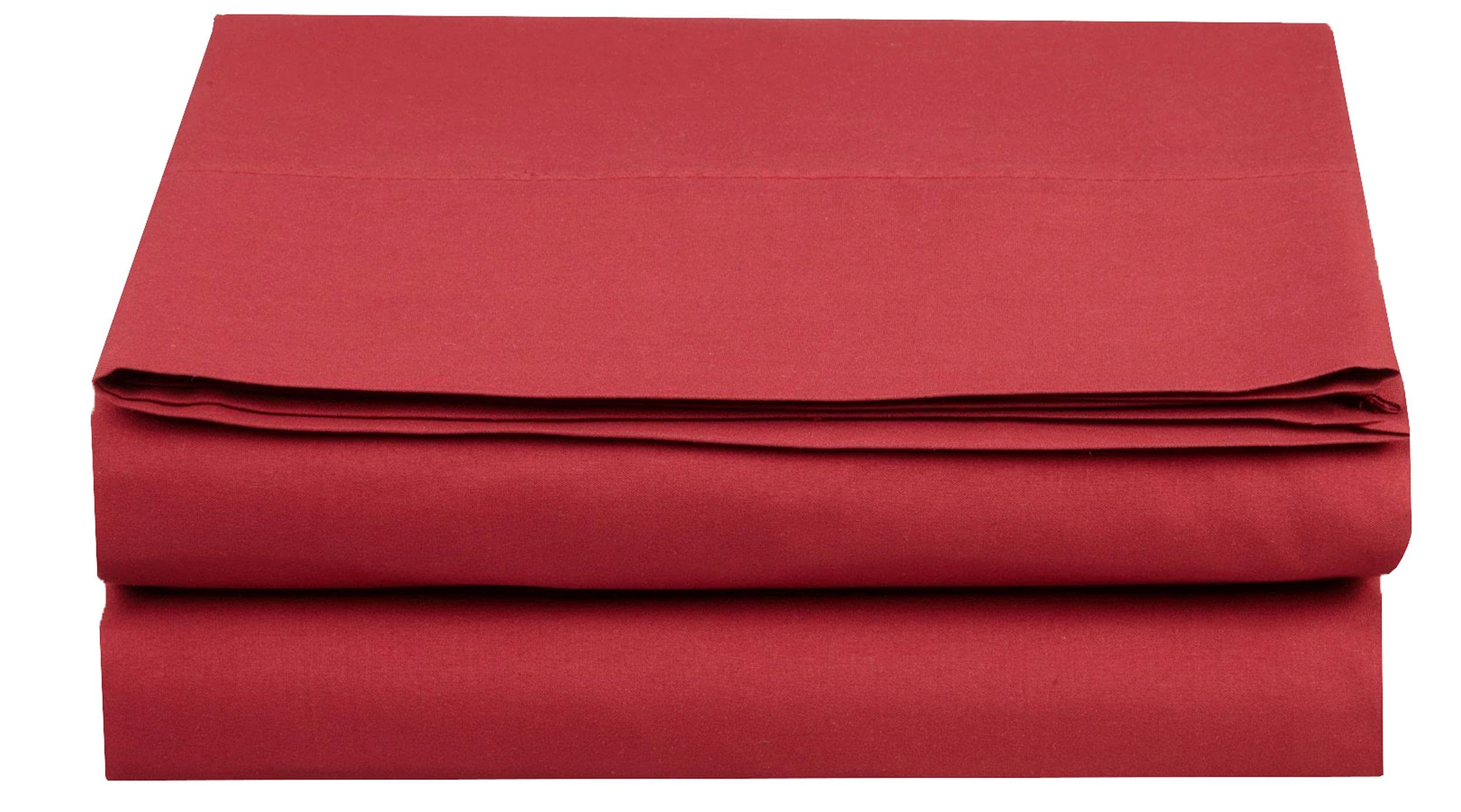 Premium 1500 Thread Count Luxury Fitted Sheet - Queen Size Burgundy - Wrinkle-Free Hotel Quality Cotton - Perfect for Master Bedroom, Guest Room & Airbnb Listings