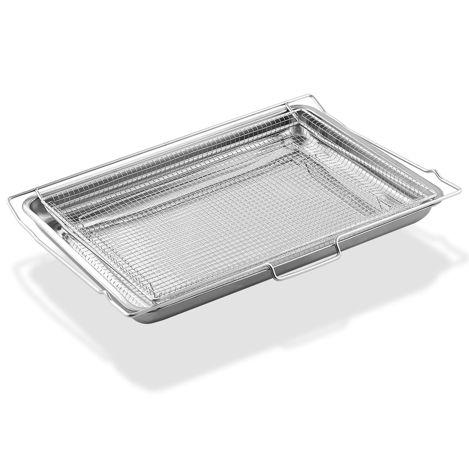 Samsung Oven Air Fryer Basket & Tray Replacement Parts - 304 Stainless Steel DG75-01001D for NX58F5500SS, NE63T8111SS/AA Ranges - Perfect for Healthy Frying, Roasting & Baking at Home (1 Pack)