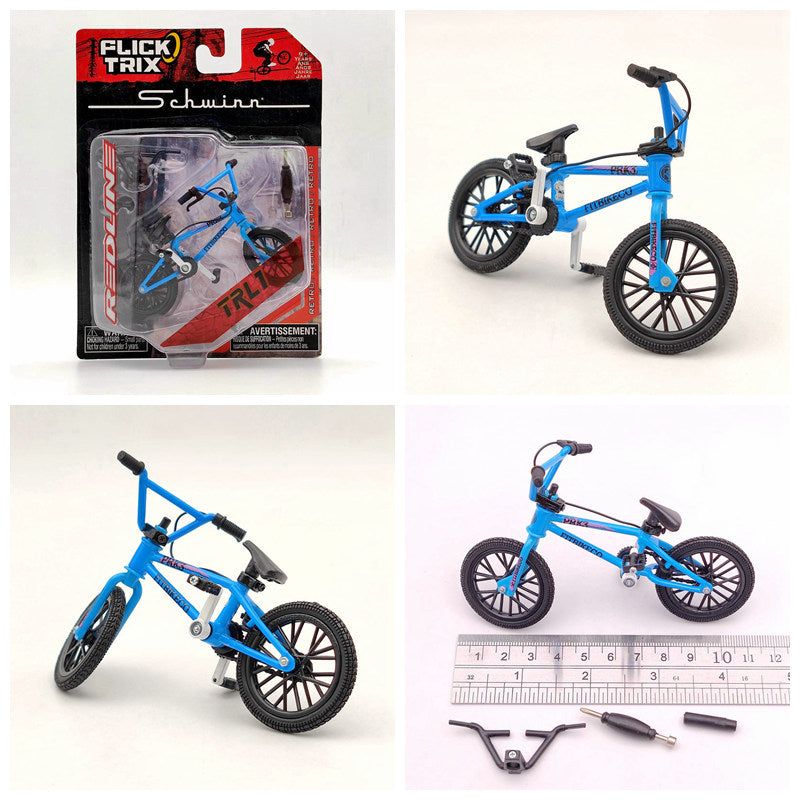 Premium FLICK TRIX Miniature BMX Finger Bike - Diecast Metal DeathTrap Bicycle Toy for Kids & Adults - Perfect Gift for BMX Lovers, Office Desk Decor & Stress Relief Fidget Toy