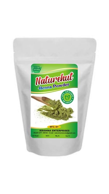 Naturehut Naturals Pure Henna Powder - 2 Pack (500g Each) | 100% Natural Hair Dye & Body Art | For DIY Hair Coloring, Tattoos & Mehndi Designs