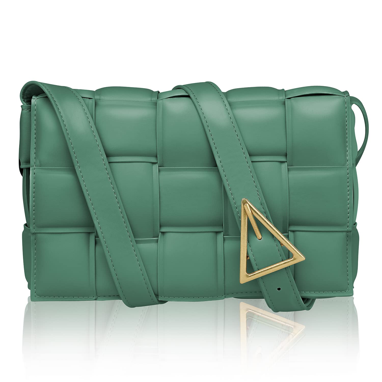 ZooLLyn Women's Woven Padded Cassette Crossbody Bag - Stylish Square Shoulder Purse & Clutch Handbag for Daily Use, Work, Travel and Special Occasions