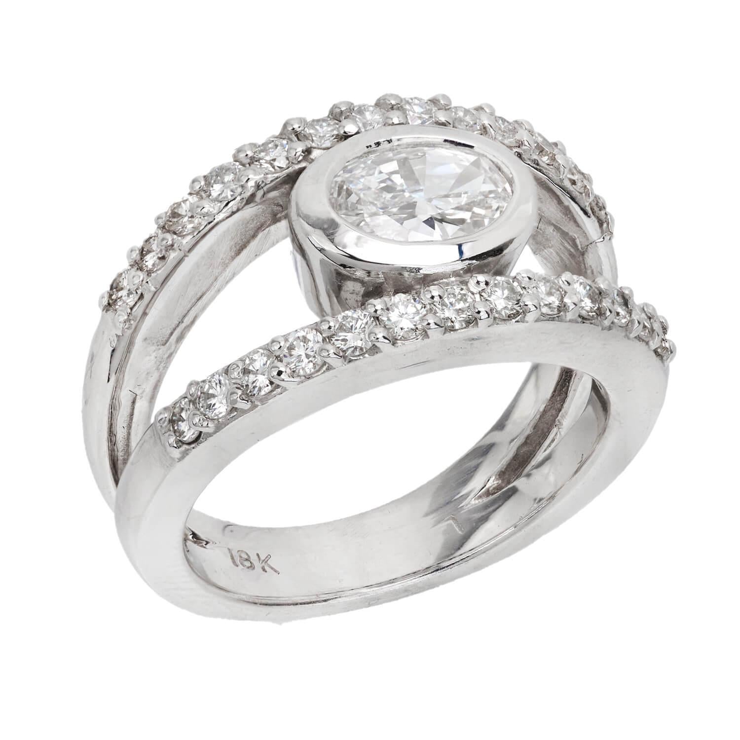 18K Gold Diamond Engagement Ring - 0.70 Carat Round Cut Solitaire Ring for Women | Perfect Proposal, Wedding & Anniversary Jewelry Gift