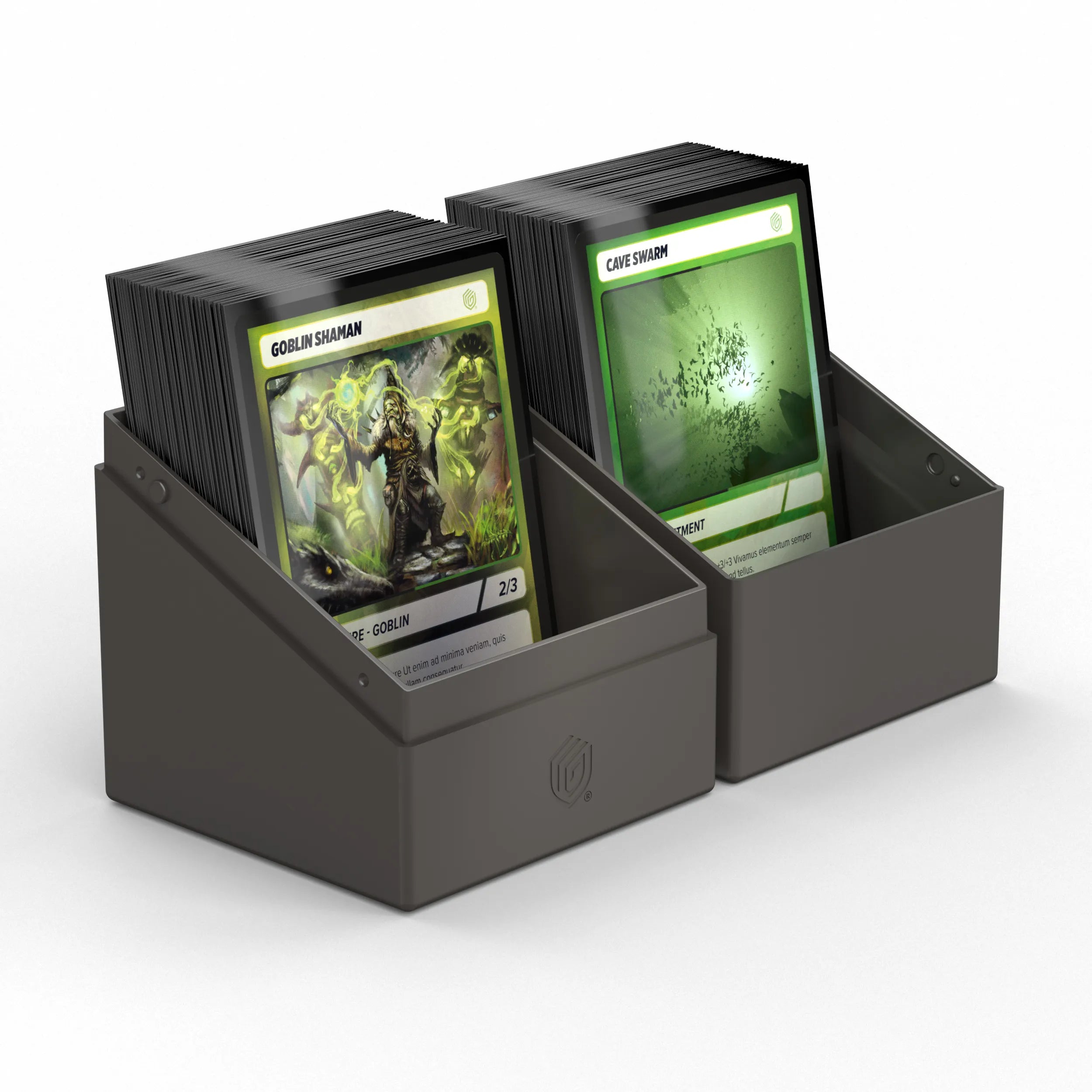 Boulder 100+ Deck Box - Solid Grey - Premium Card Storage for MTG, Pokemon & Trading Cards - Organize & Protect Your Collection at Home or Travel