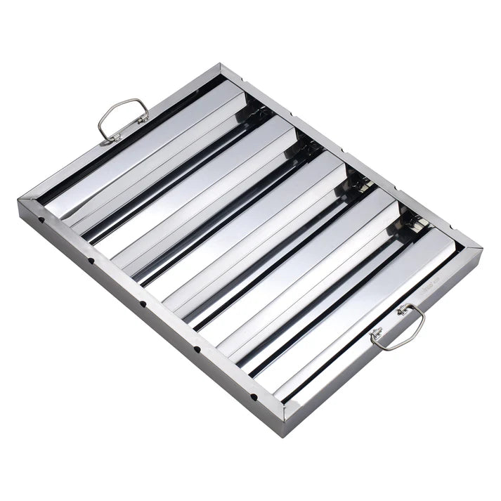 Winco 20x20 Stainless Steel Exhaust Hood Filter - Commercial Kitchen Grease Filter for Range Hoods & Ventilation Systems