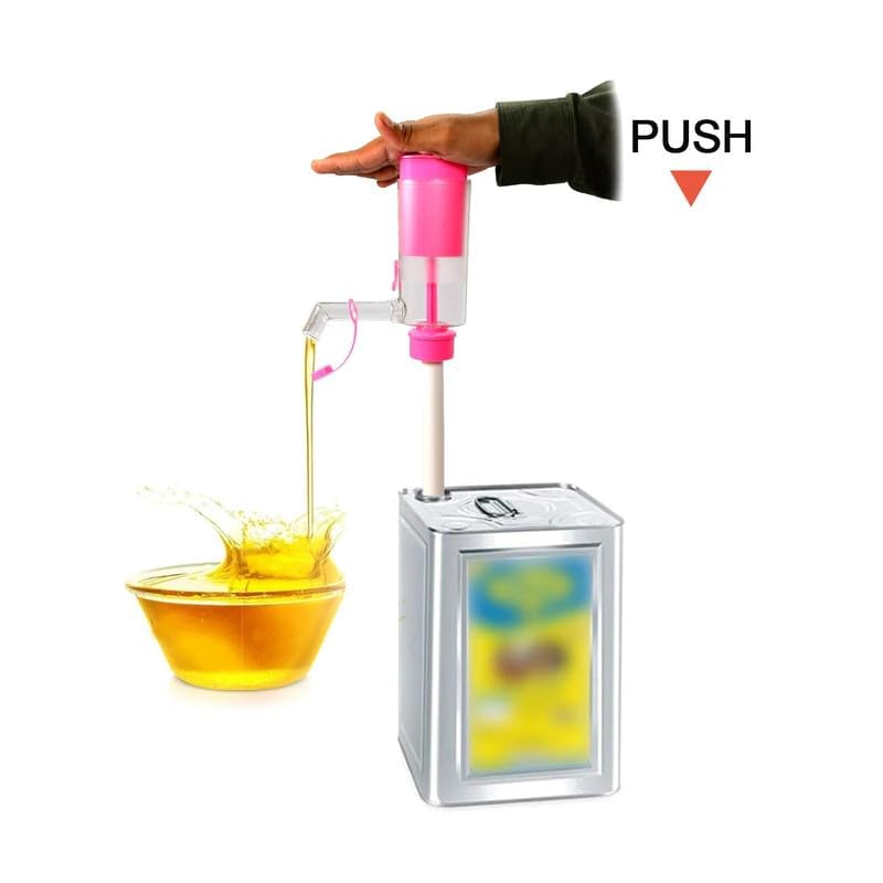 Welofy Manual Hand Oil Pump for Kitchen - 15L Steel Tin Oil Dispenser Pump for Fuel Transfer, Cooking Oil & Bottle Filling | Perfect for Home Kitchens, Restaurants & Outdoor Cooking