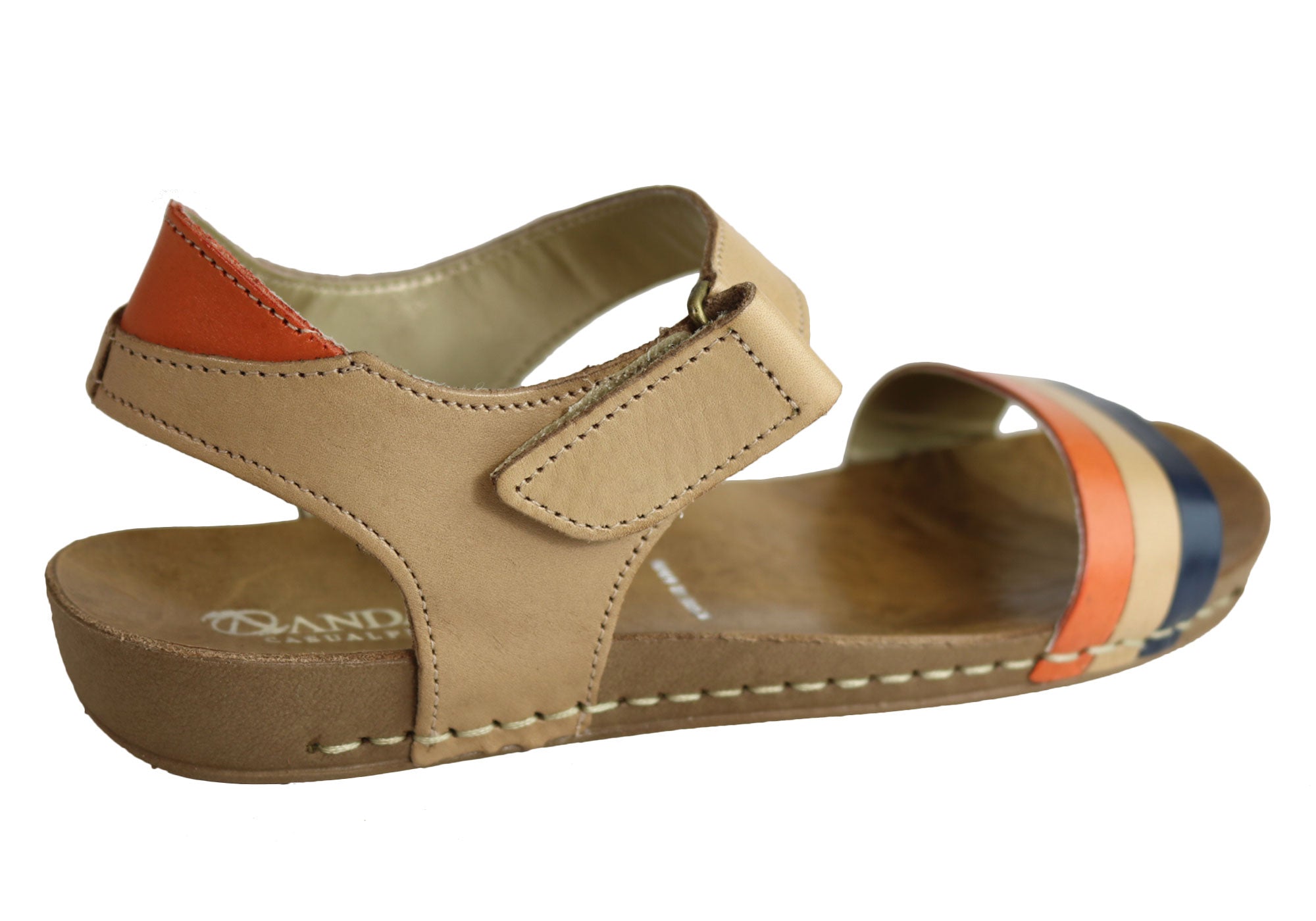 Andacco Canni Women's Comfortable Flat Leather Sandals - Handmade in Brazil - Perfect for Beach, Vacation & Summer Outfits