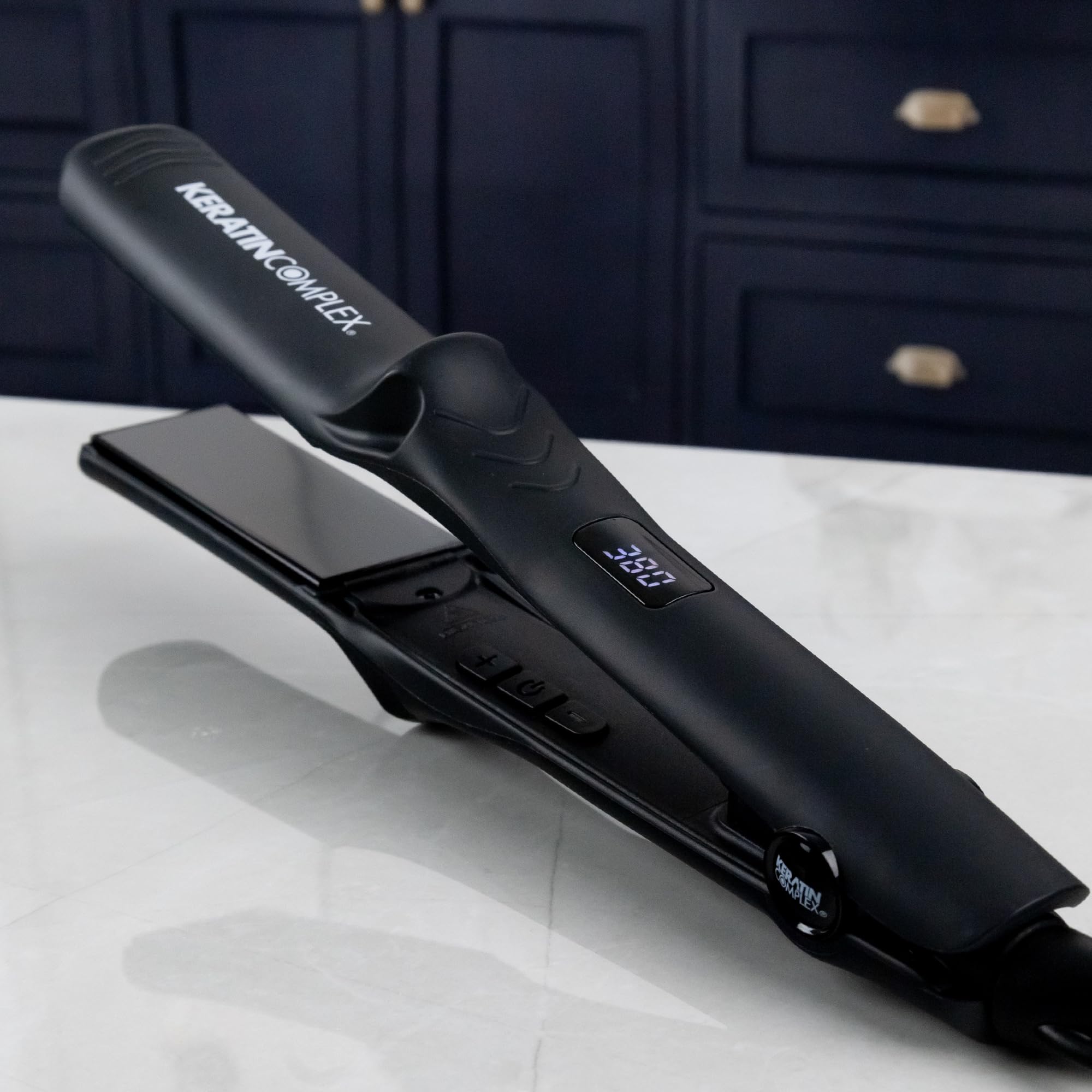 Keratin Complex KC Iron Professional Smoothing Iron - Salon-Grade Flat Iron for Hair Straightening & Styling - Perfect for Home Use, Travel & Professional Salons