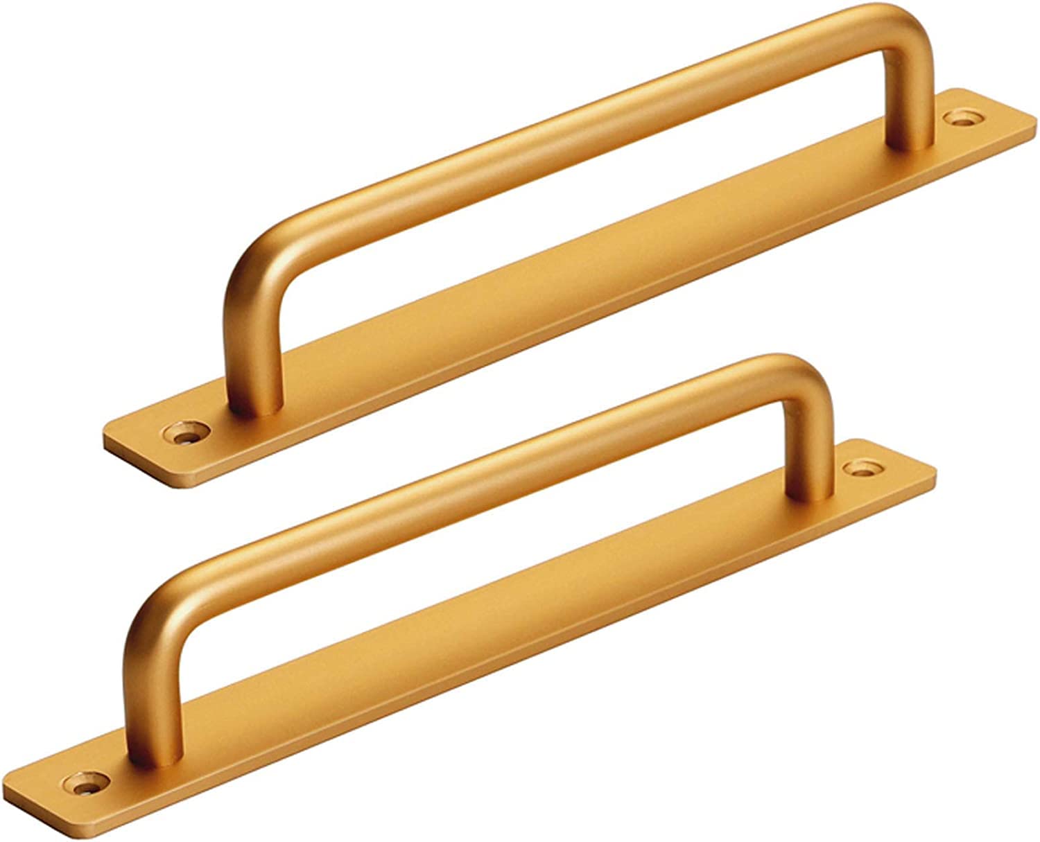 2PCS Sliding Barn Door Cabinet Handles - Heavy Duty Aluminum Alloy Drawer Knobs for Wardrobe, Cupboard & Bathroom - Golden Finish - Perfect for Indoor & Outdoor Use in Homes, Offices and Commercial Spaces