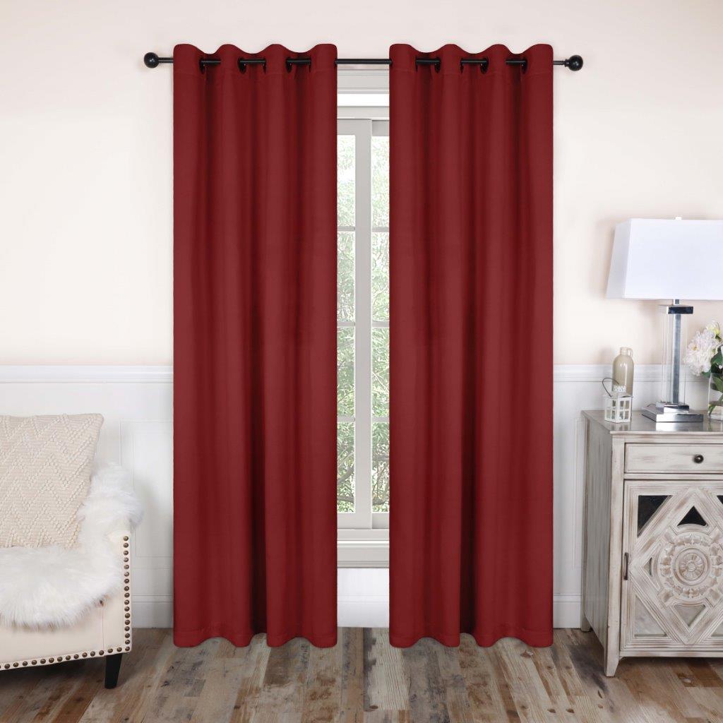 Blackout Curtains with Grommet Top - Solid Classic Modern Window Treatment for Bedroom & Living Room - Noise Reducing & Energy Saving