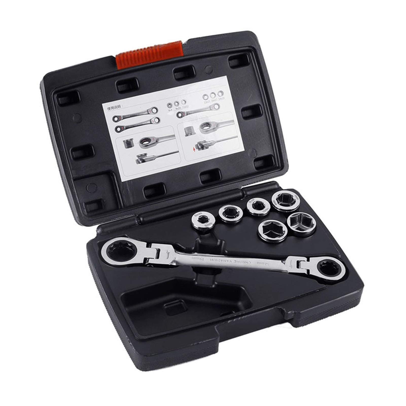 12-in-1 Flexible Head Ratchet Wrench Set - Multitool Combination Keys for Car Repair & Home DIY - Automotive Hand Tools Kit with Swivel Head (Perfect for Tight Spaces & Emergency Vehicle Maintenance)